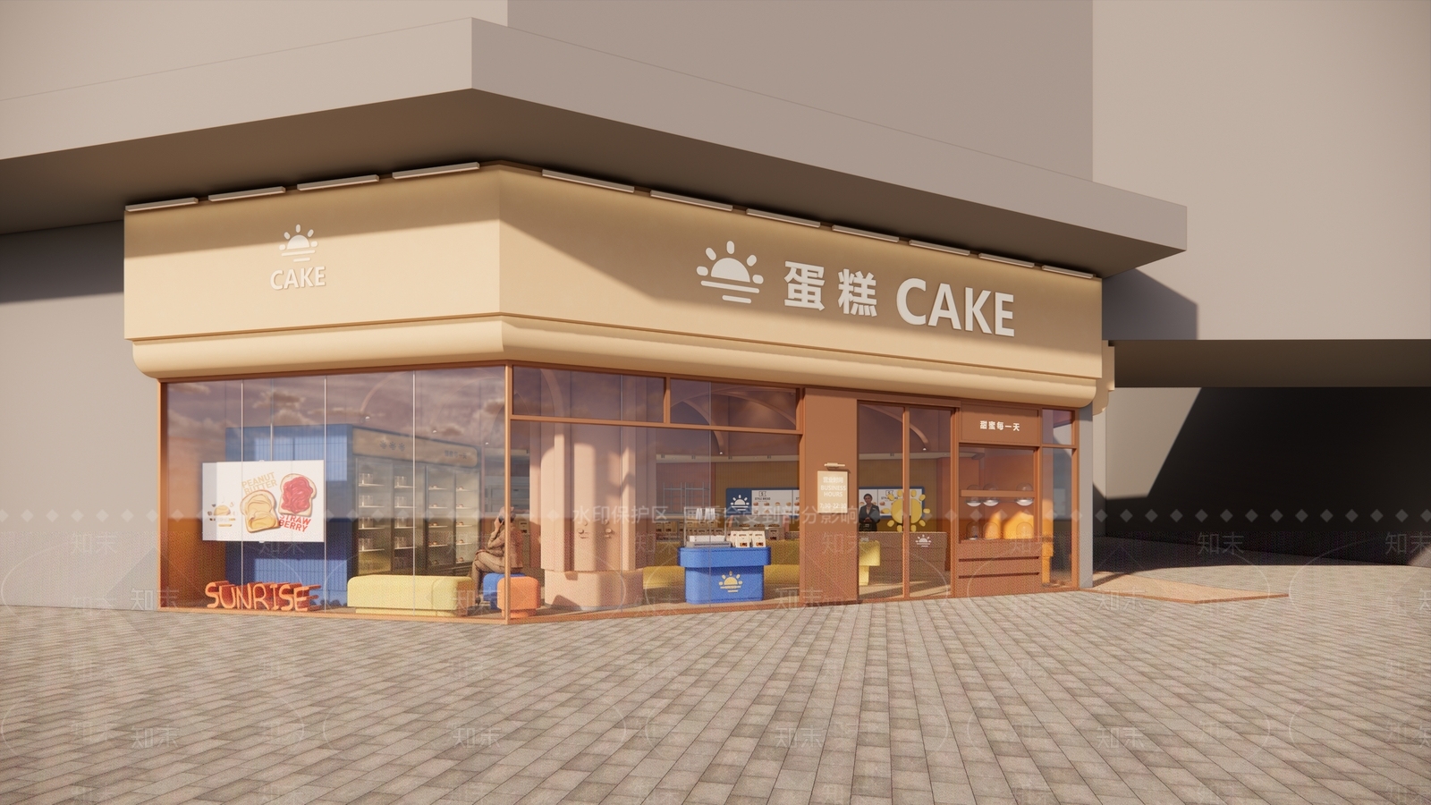 现代甜品面包店SU模型下载【ID:1181140740】