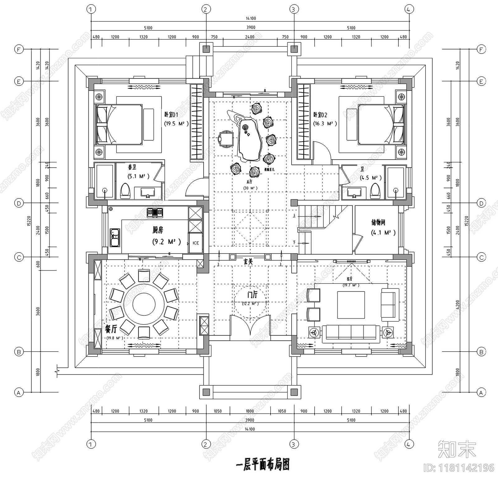 别墅施工图下载【ID:1181142196】