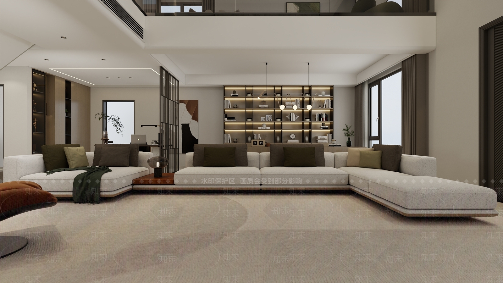 简约极简多人沙发3D模型下载【ID:1181231987】