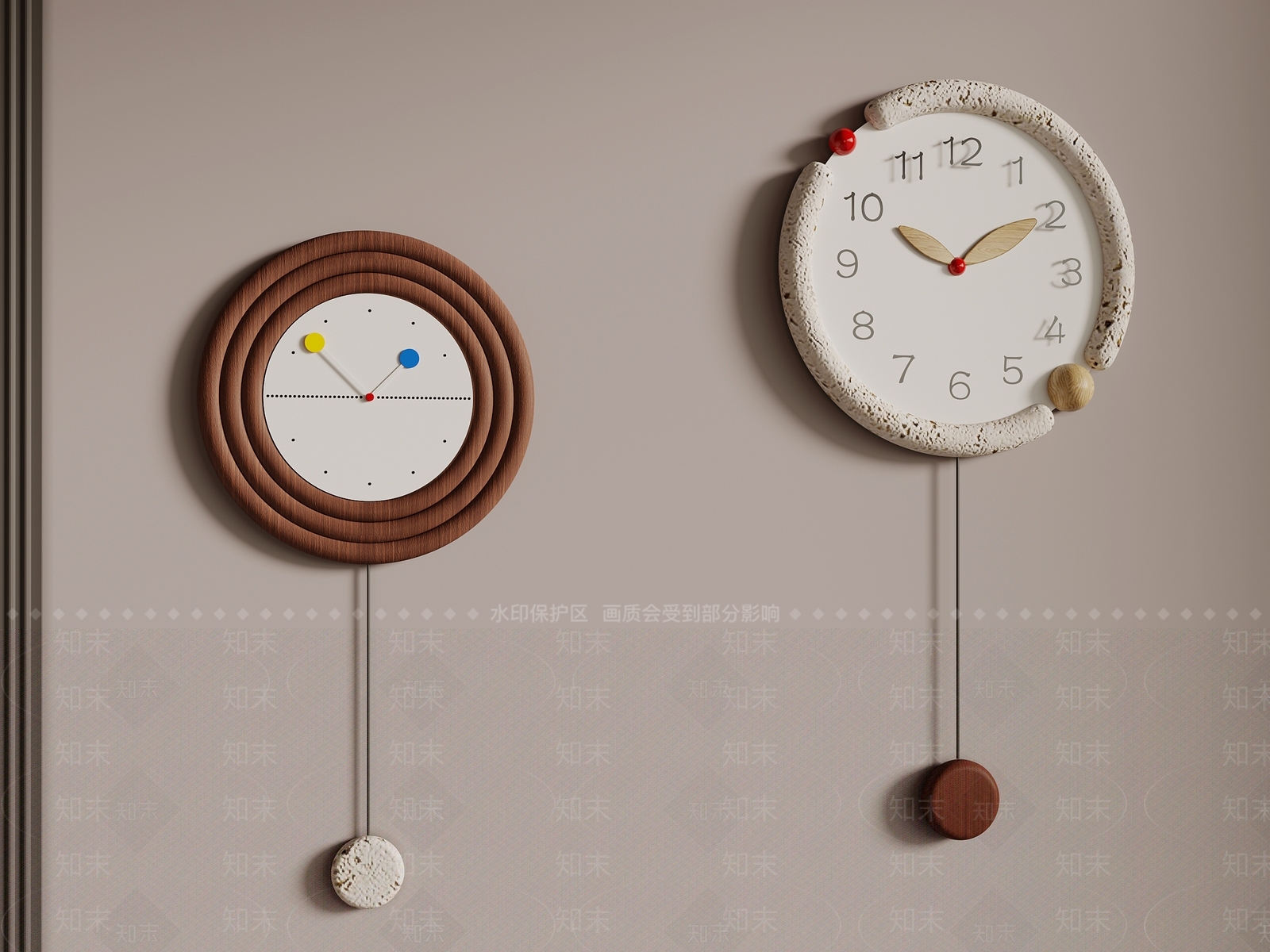 现代钟表SU模型下载【ID:1181145845】