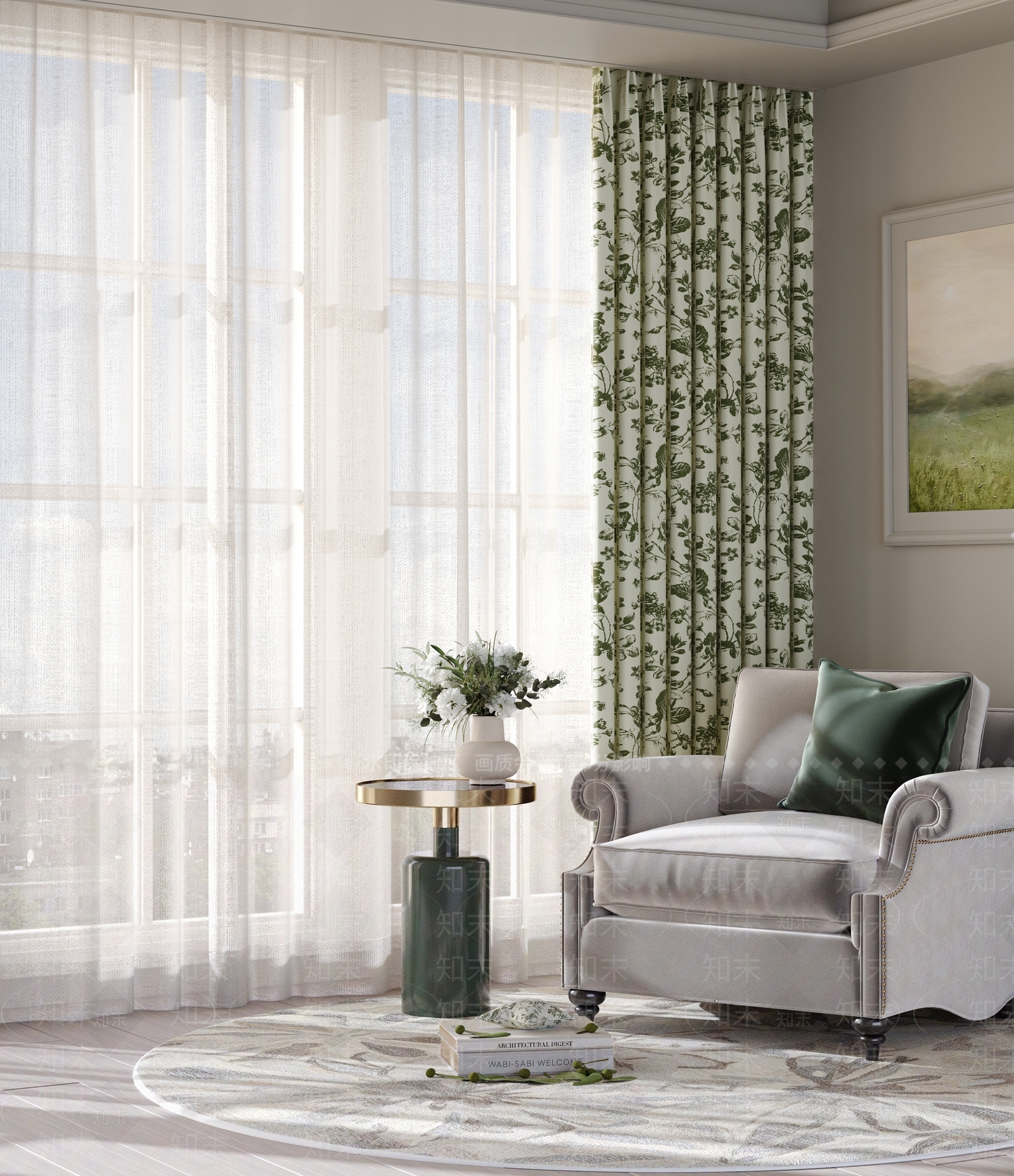 美式休闲椅3D模型下载【ID:1181148173】