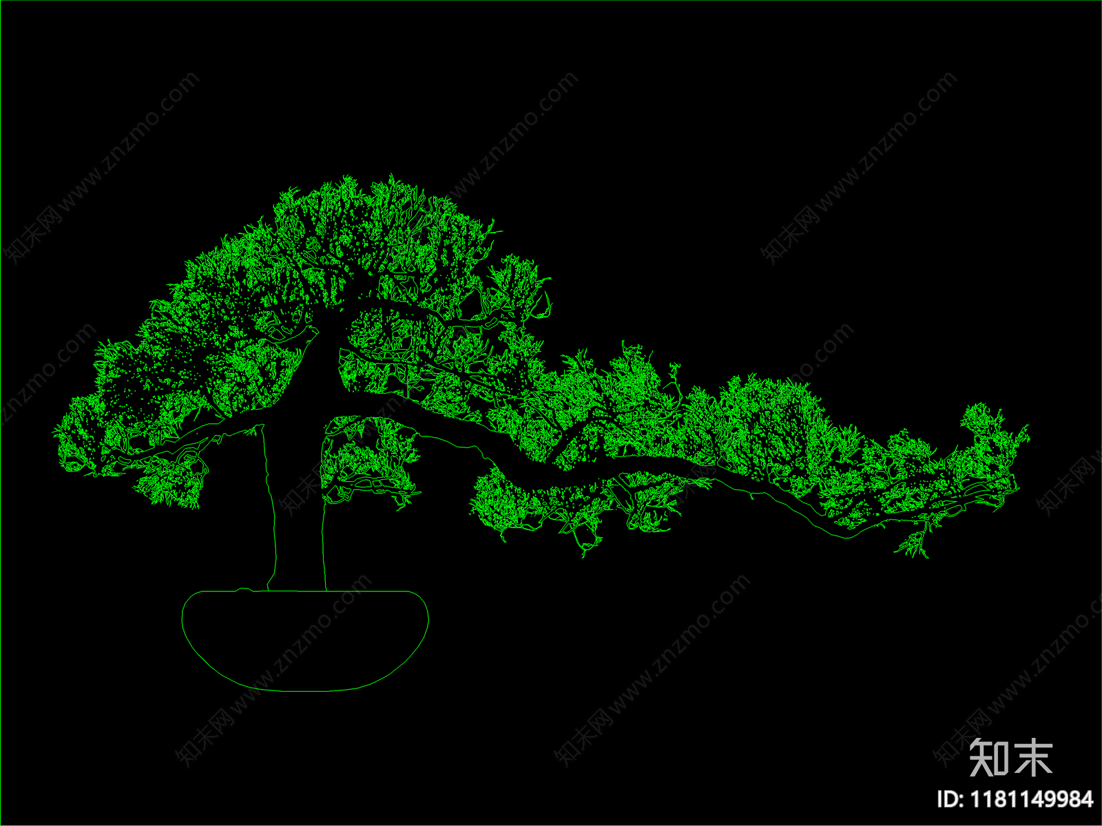 新中式树cad施工图下载【ID:1181149984】