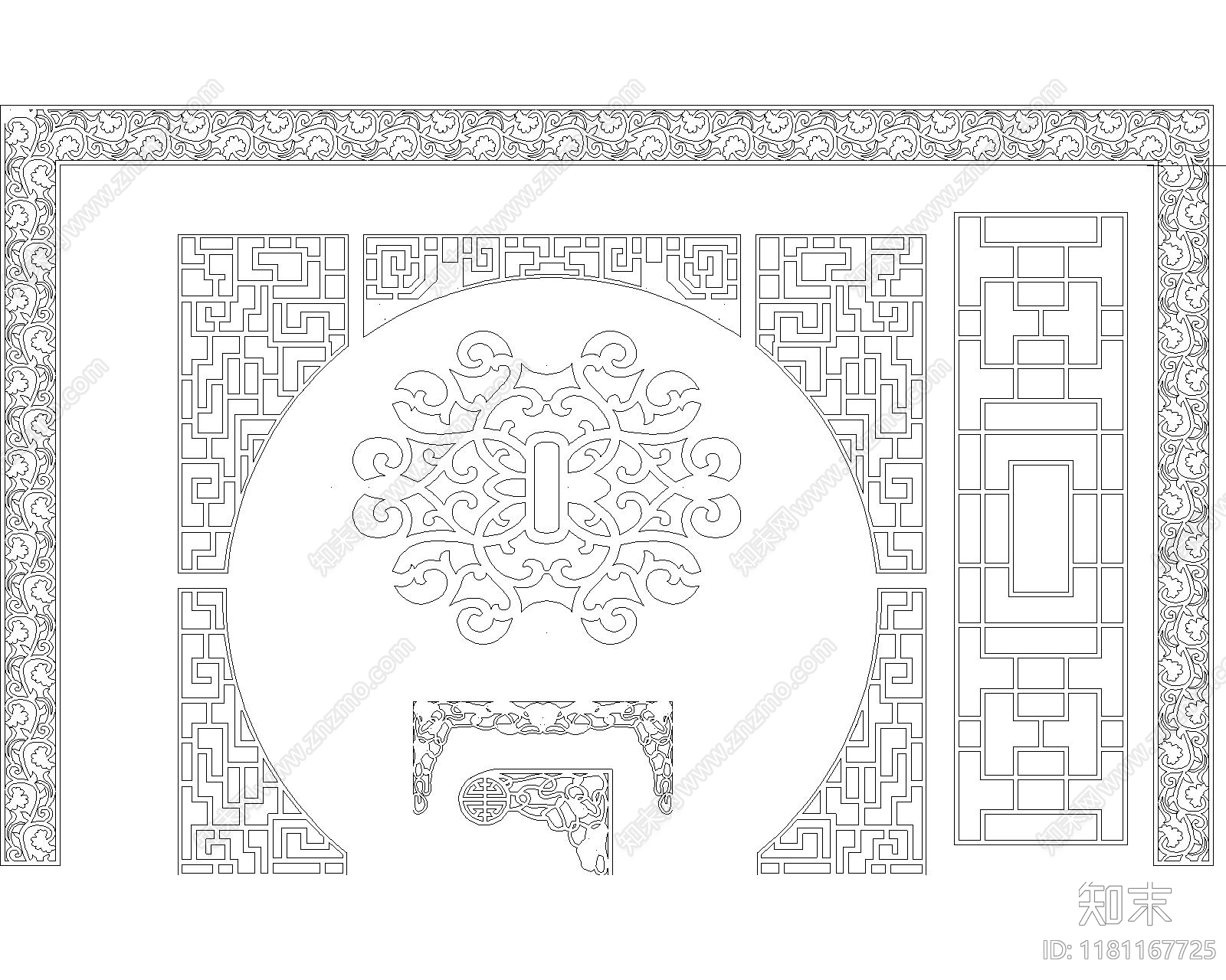 现代中式工装图库施工图下载【ID:1181167725】