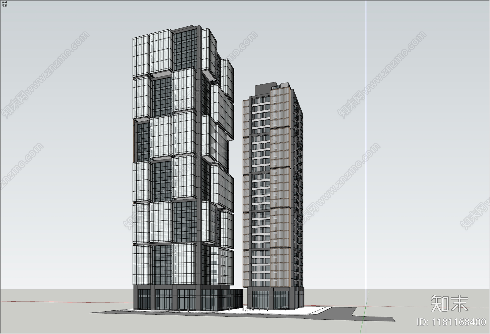 现代办公楼SU模型下载【ID:1181168400】