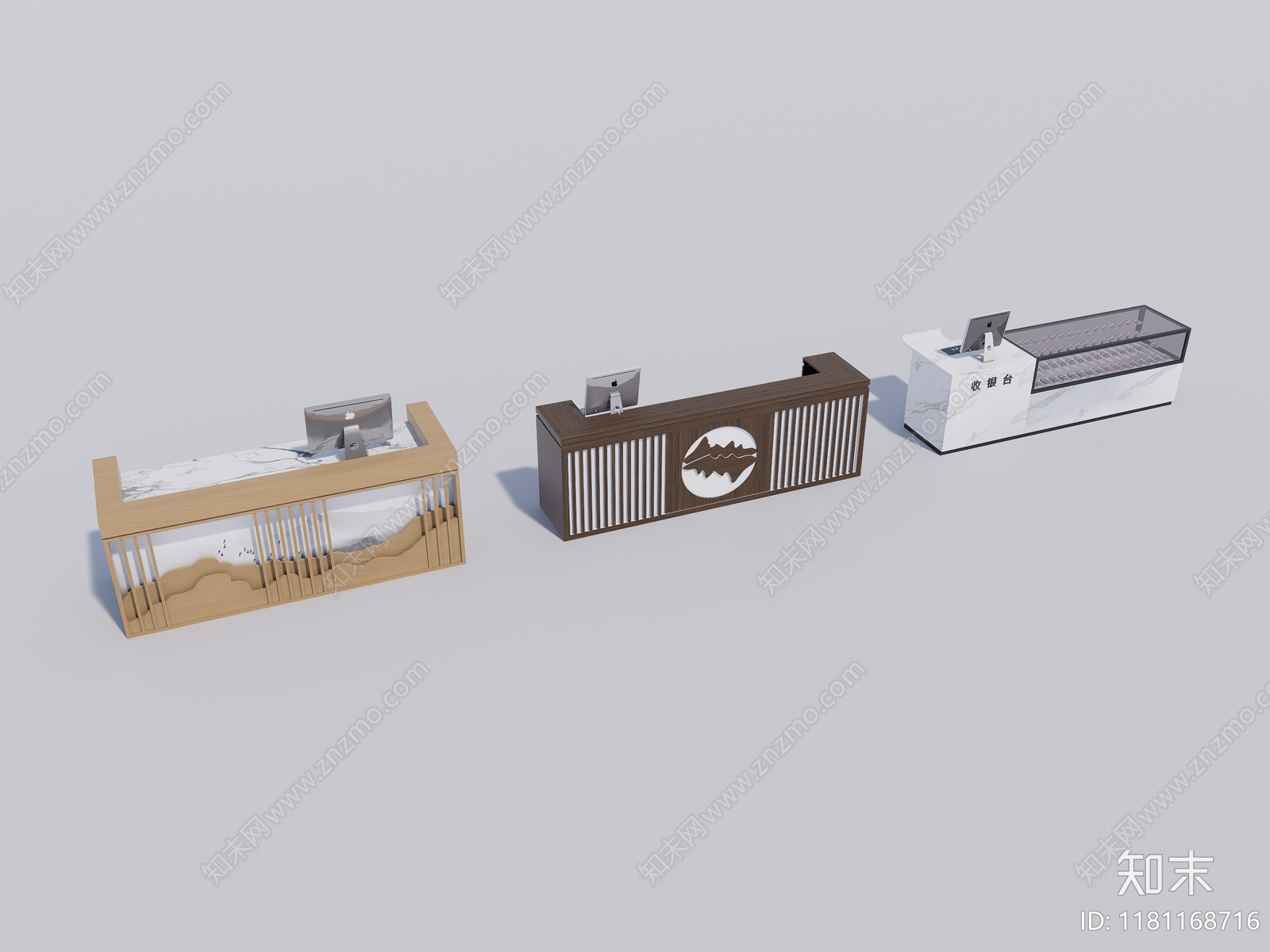 现代新中式收银台SU模型下载【ID:1181168716】
