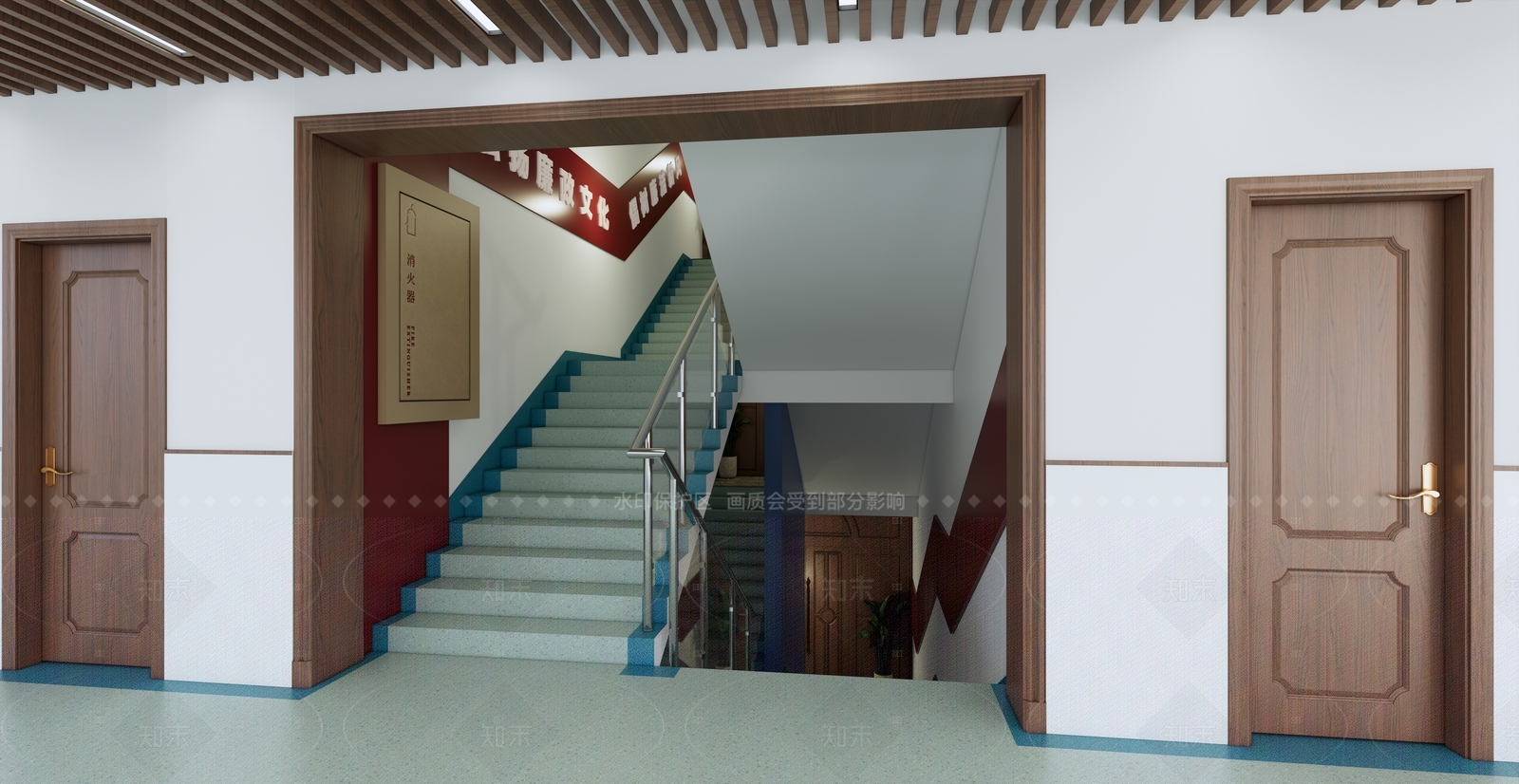 现代楼梯间SU模型下载【ID:1181168753】