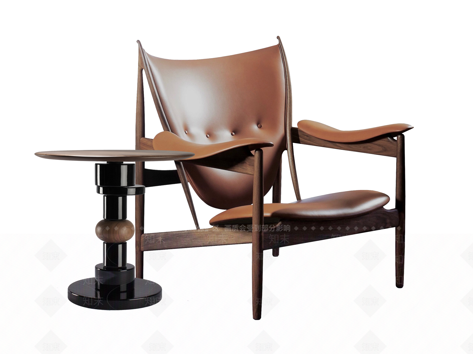 北欧中古单人沙发3D模型下载【ID:1181181575】