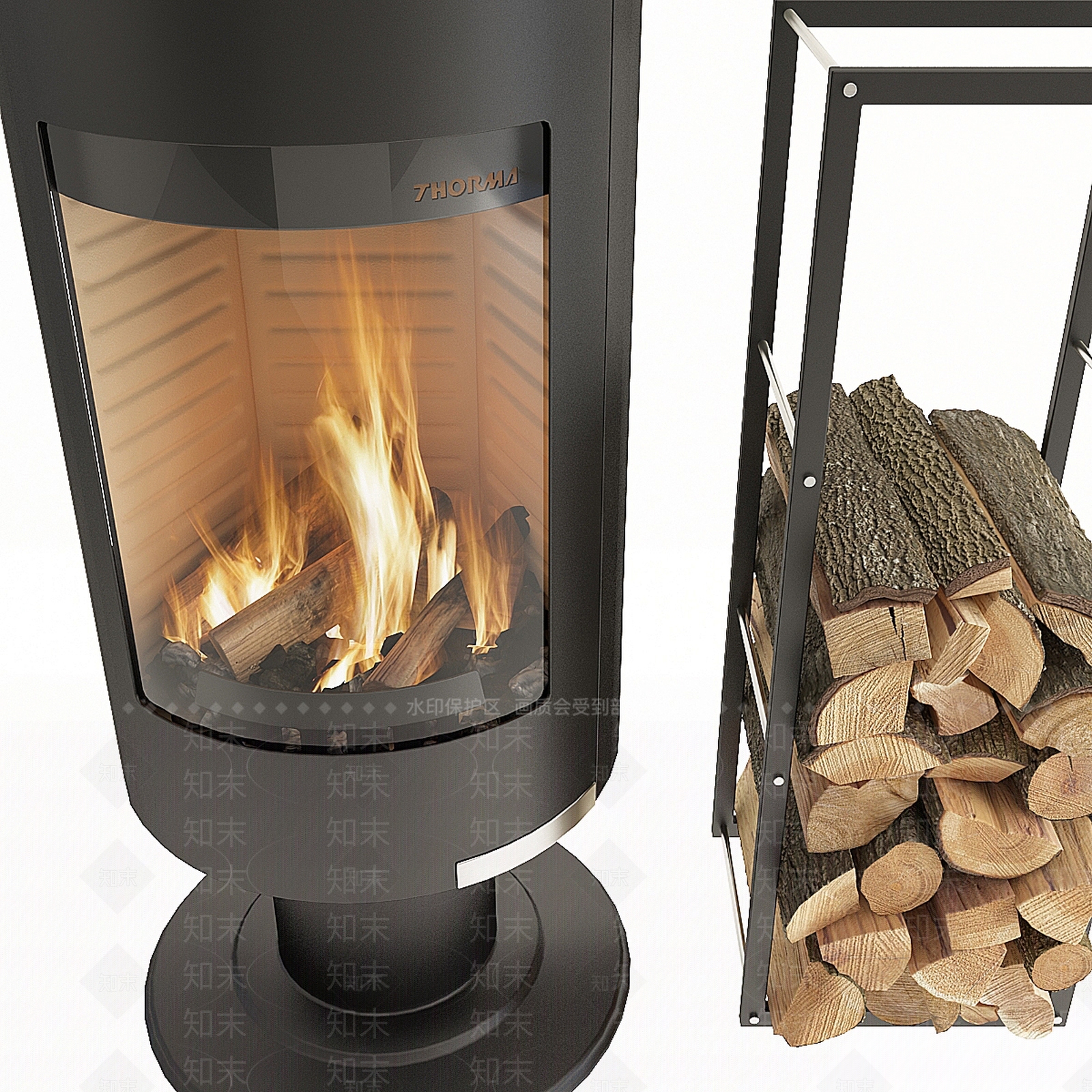 现代壁炉3D模型下载【ID:1181192994】