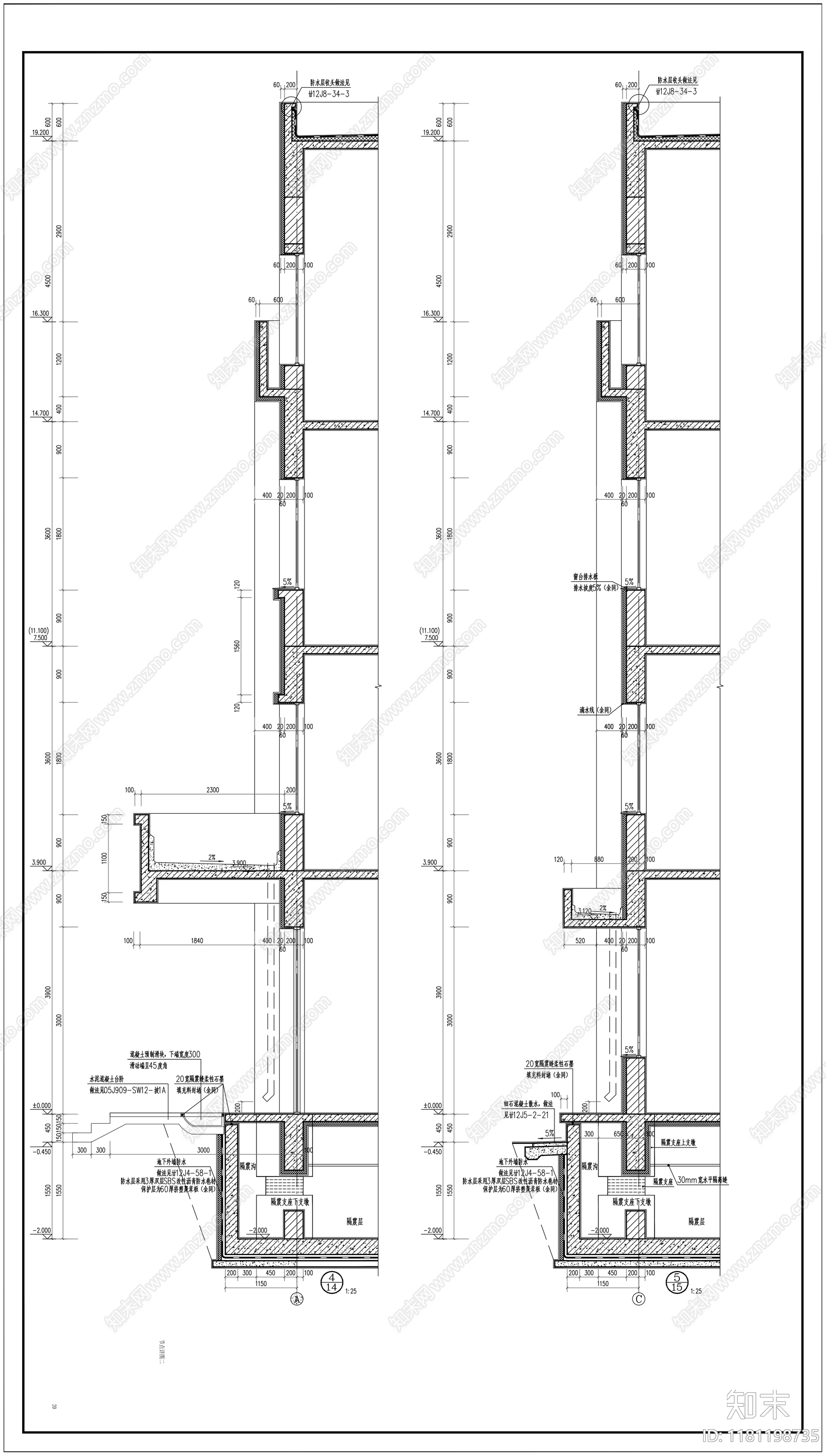 现代学校建筑施工图下载【ID:1181198735】