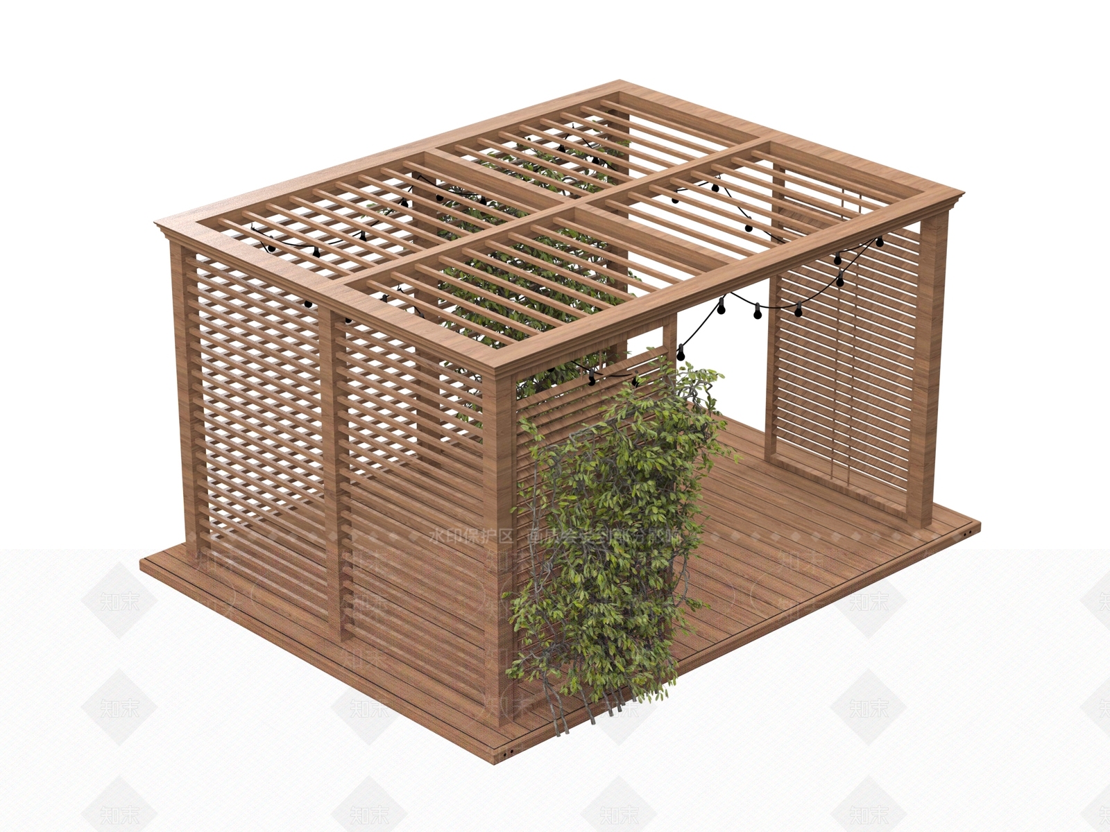现代廊架3D模型下载【ID:1181198211】