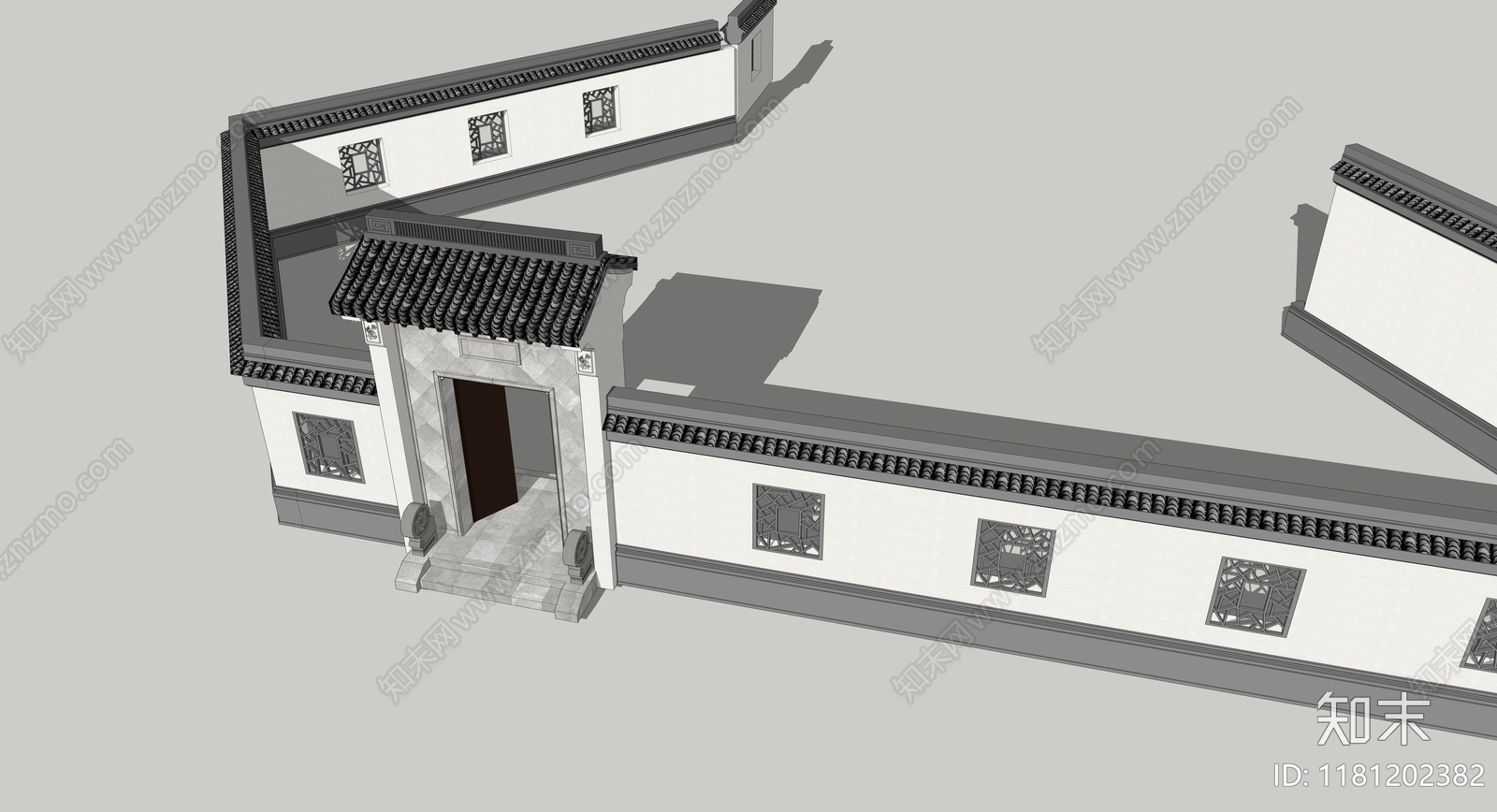 中式多层住宅SU模型下载【ID:1181202382】