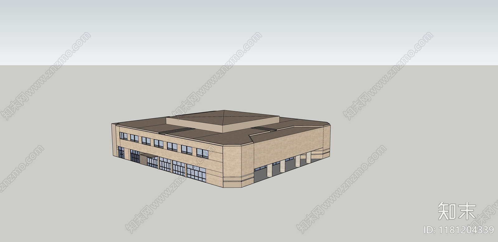 现代工业办公楼SU模型下载【ID:1181204339】