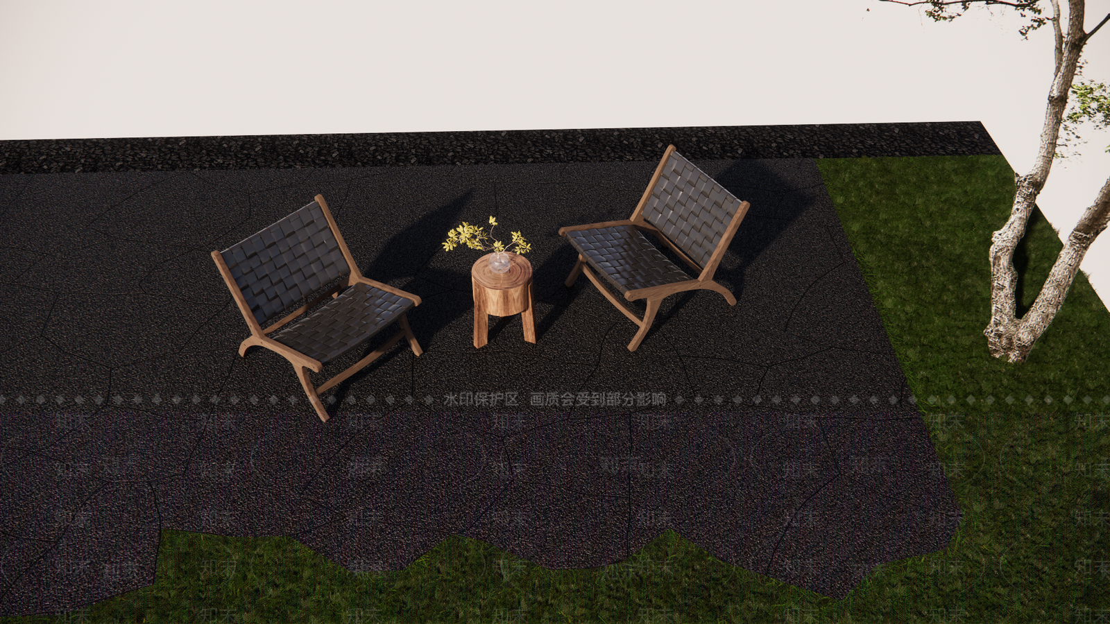 侘寂屋顶花园SU模型下载【ID:1181206002】