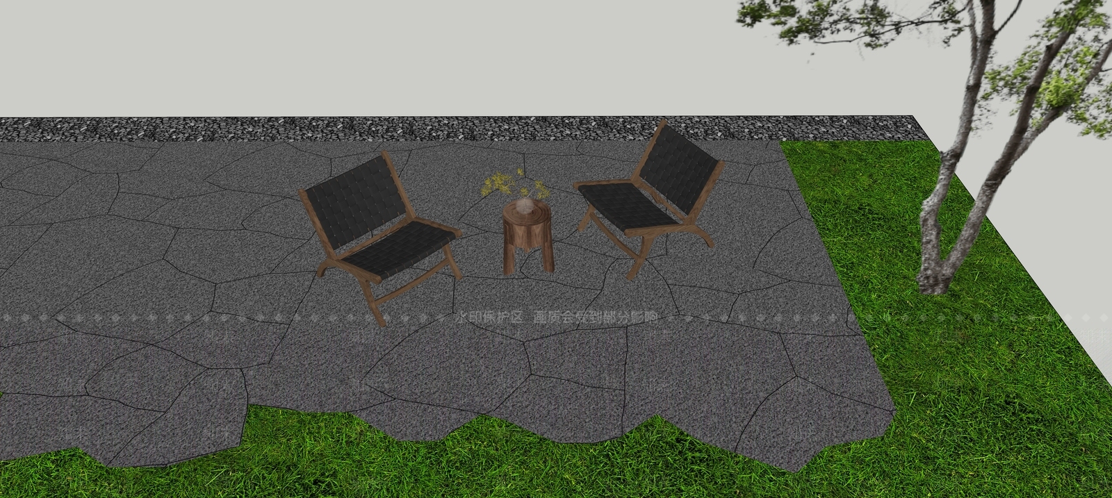 侘寂屋顶花园SU模型下载【ID:1181206002】