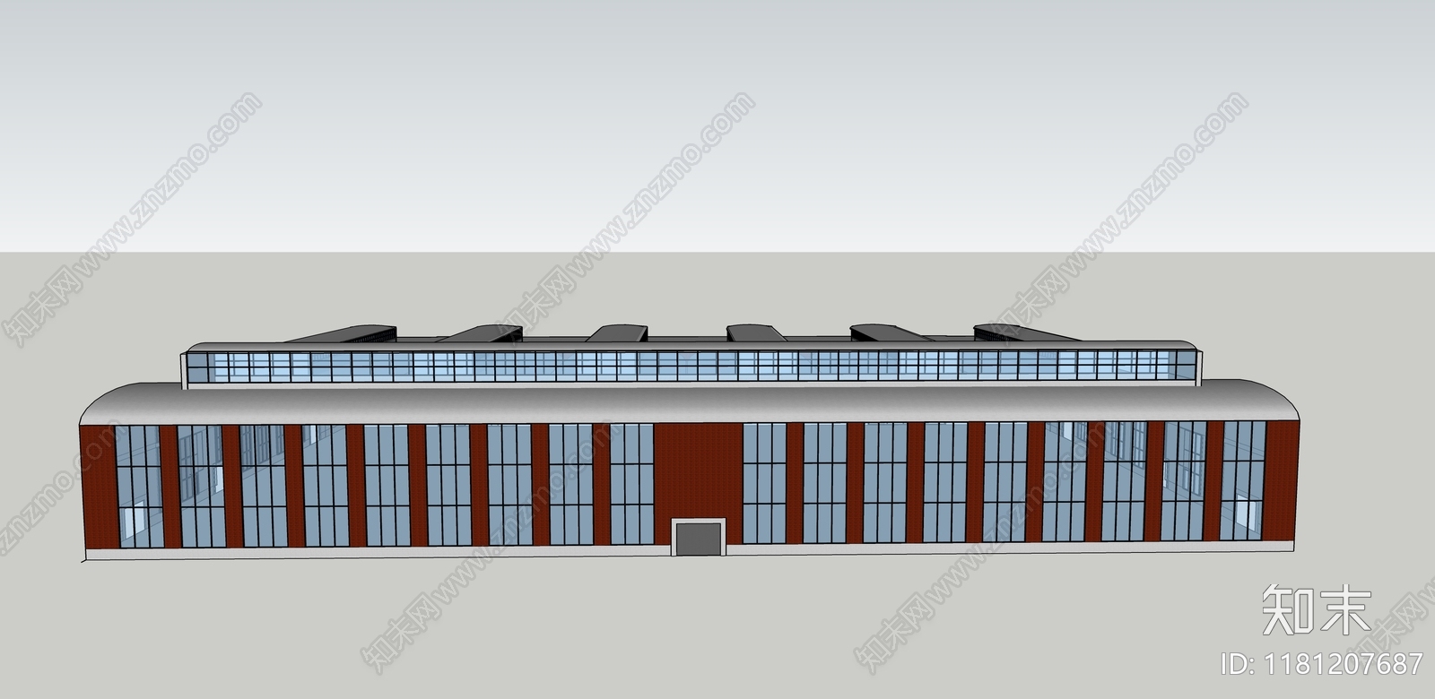 现代工业厂房SU模型下载【ID:1181207687】