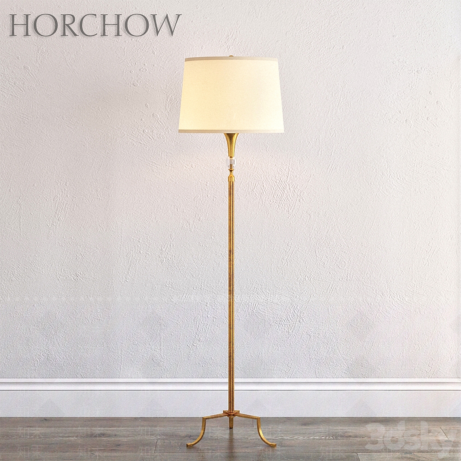 美式欧式落地灯SU模型下载【ID:1181216190】