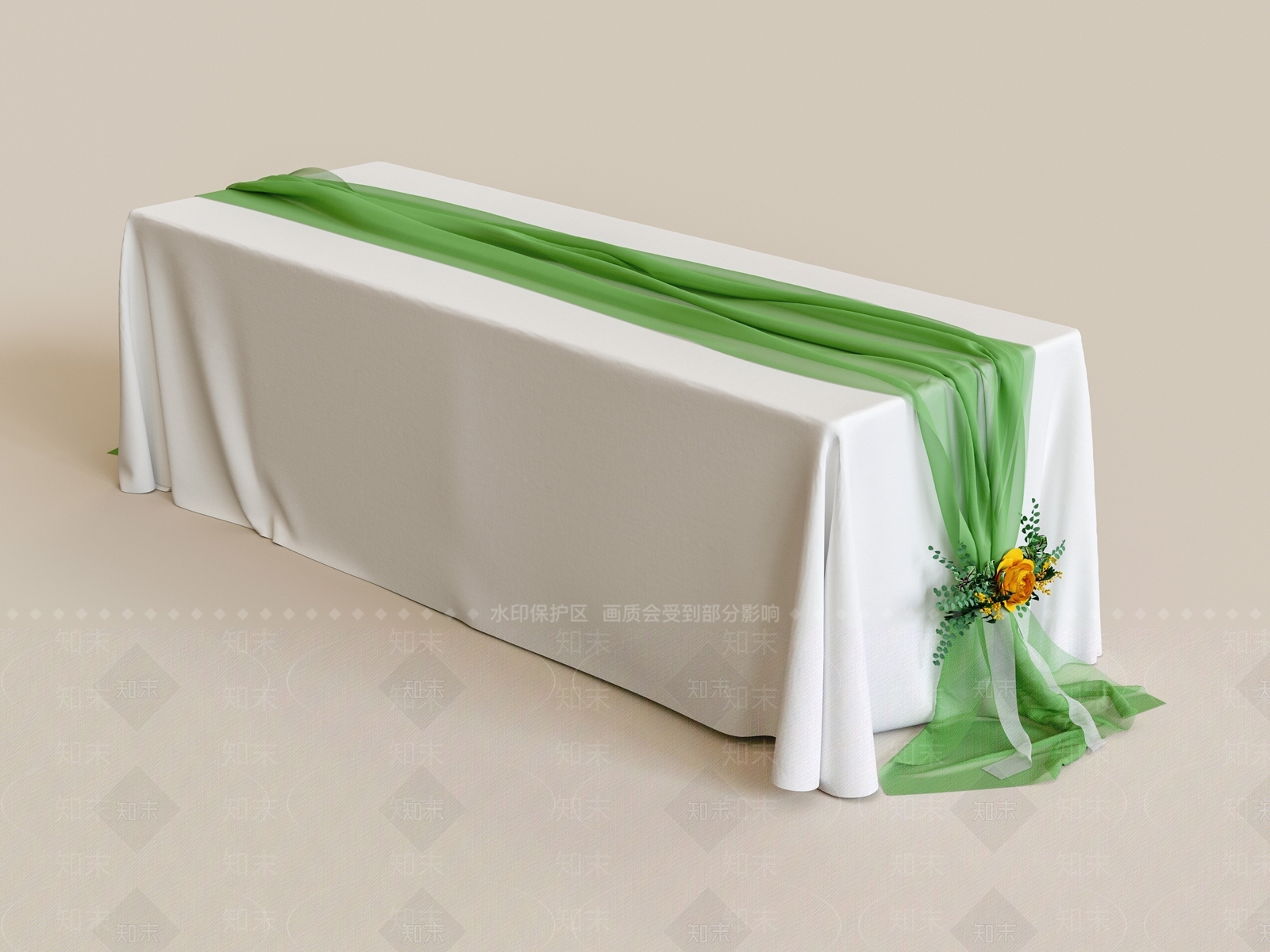 现代法式桌布3D模型下载【ID:1181222722】