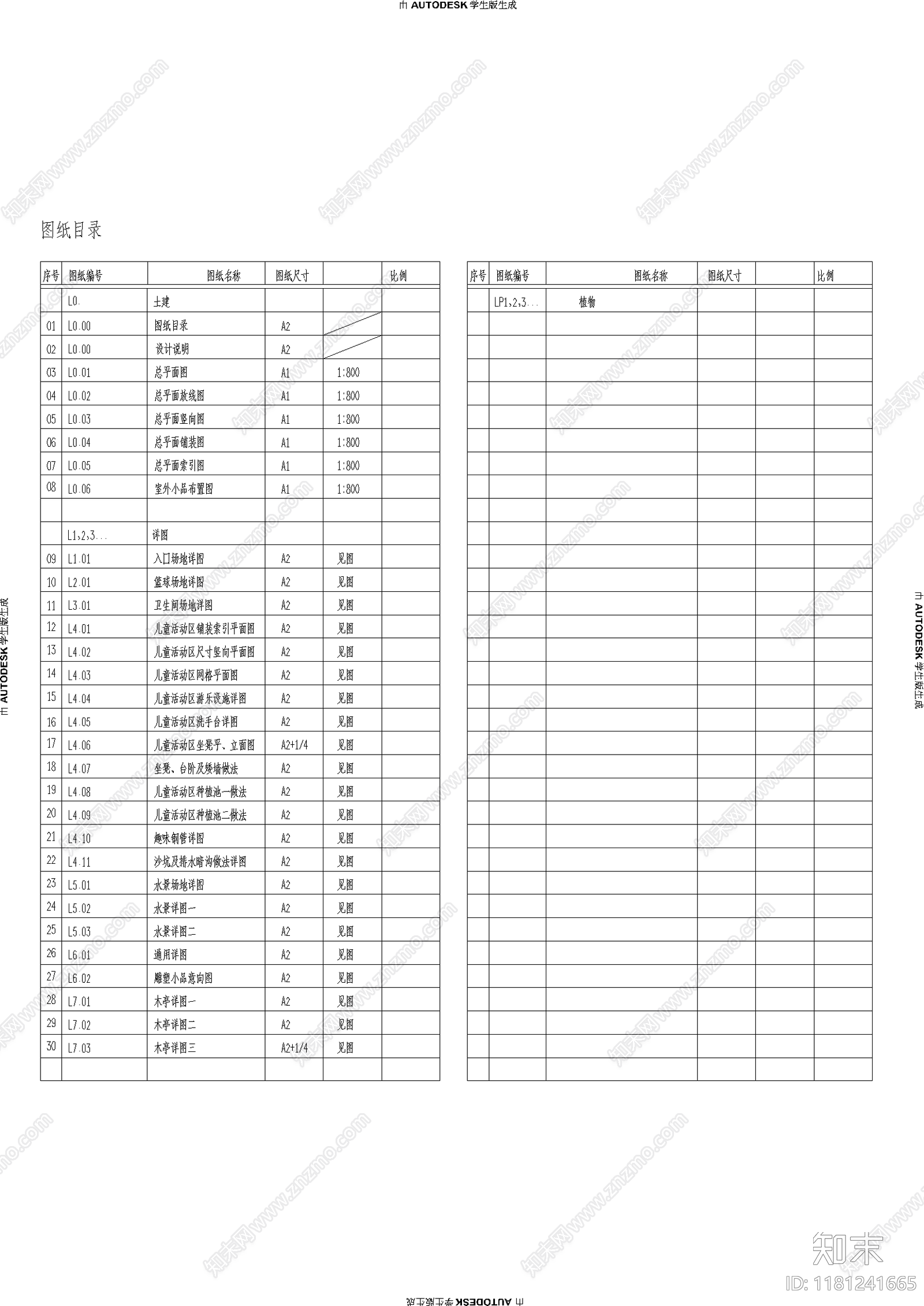 现代中式公园景观cad施工图下载【ID:1181241665】