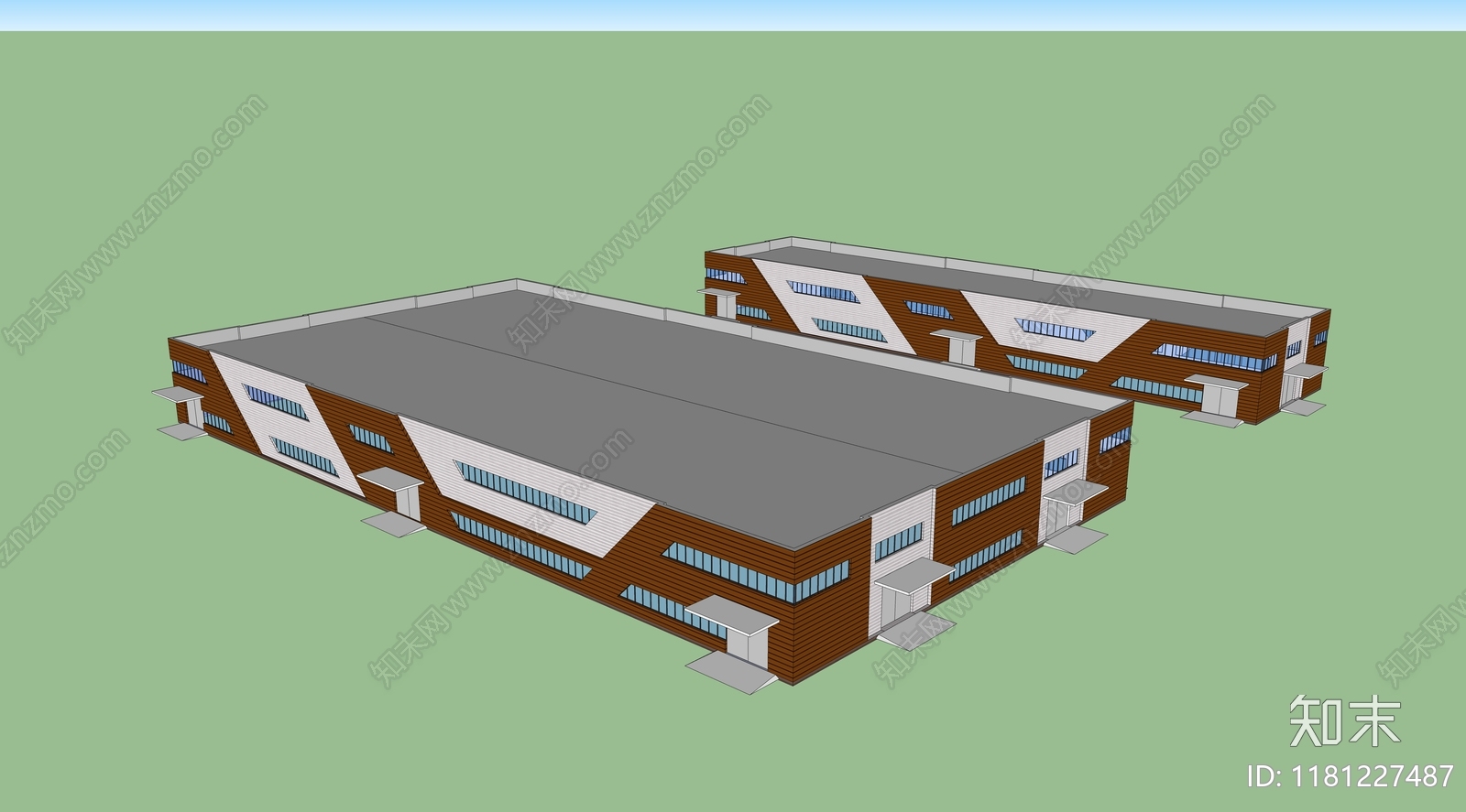 现代厂房SU模型下载【ID:1181227487】