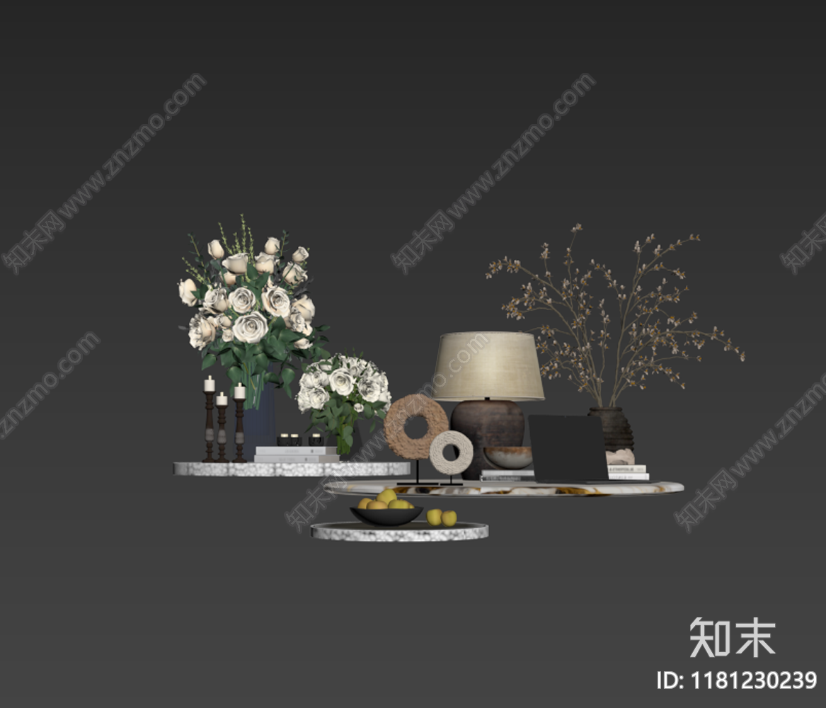 现代花艺3D模型下载【ID:1181230239】