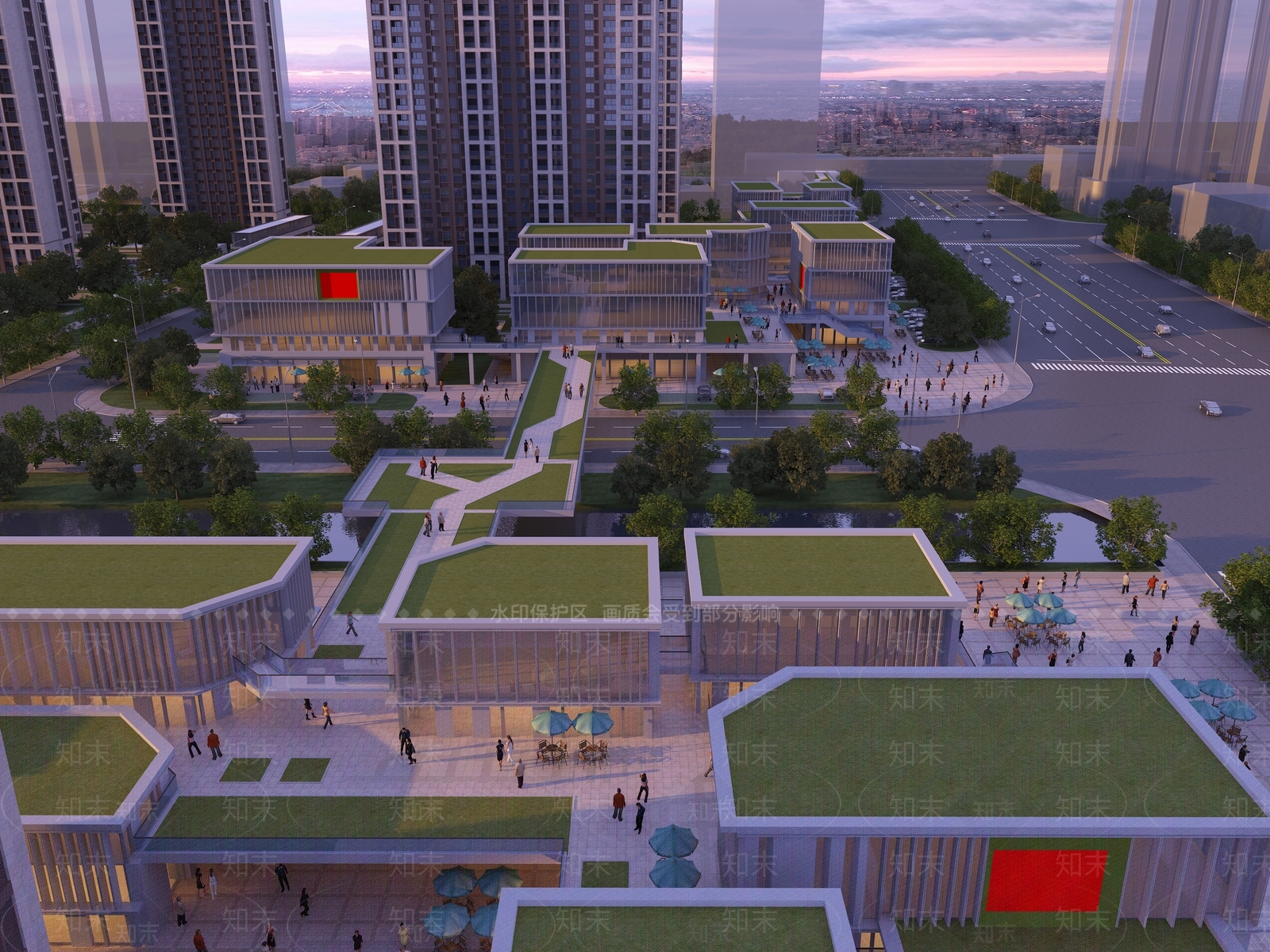 新中式商业街3D模型下载【ID:1181230255】