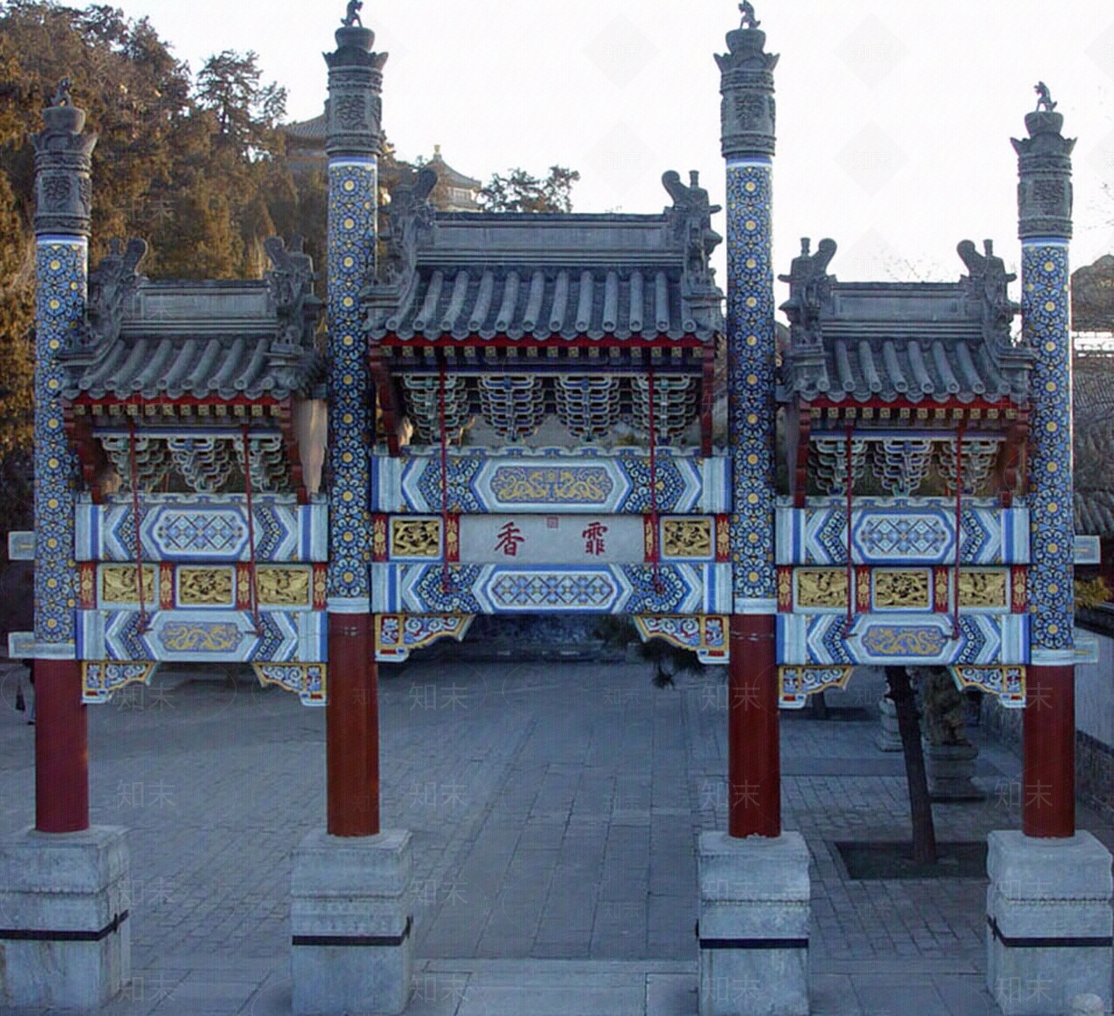 现代新中式街道外景贴图下载【ID:1181231968】