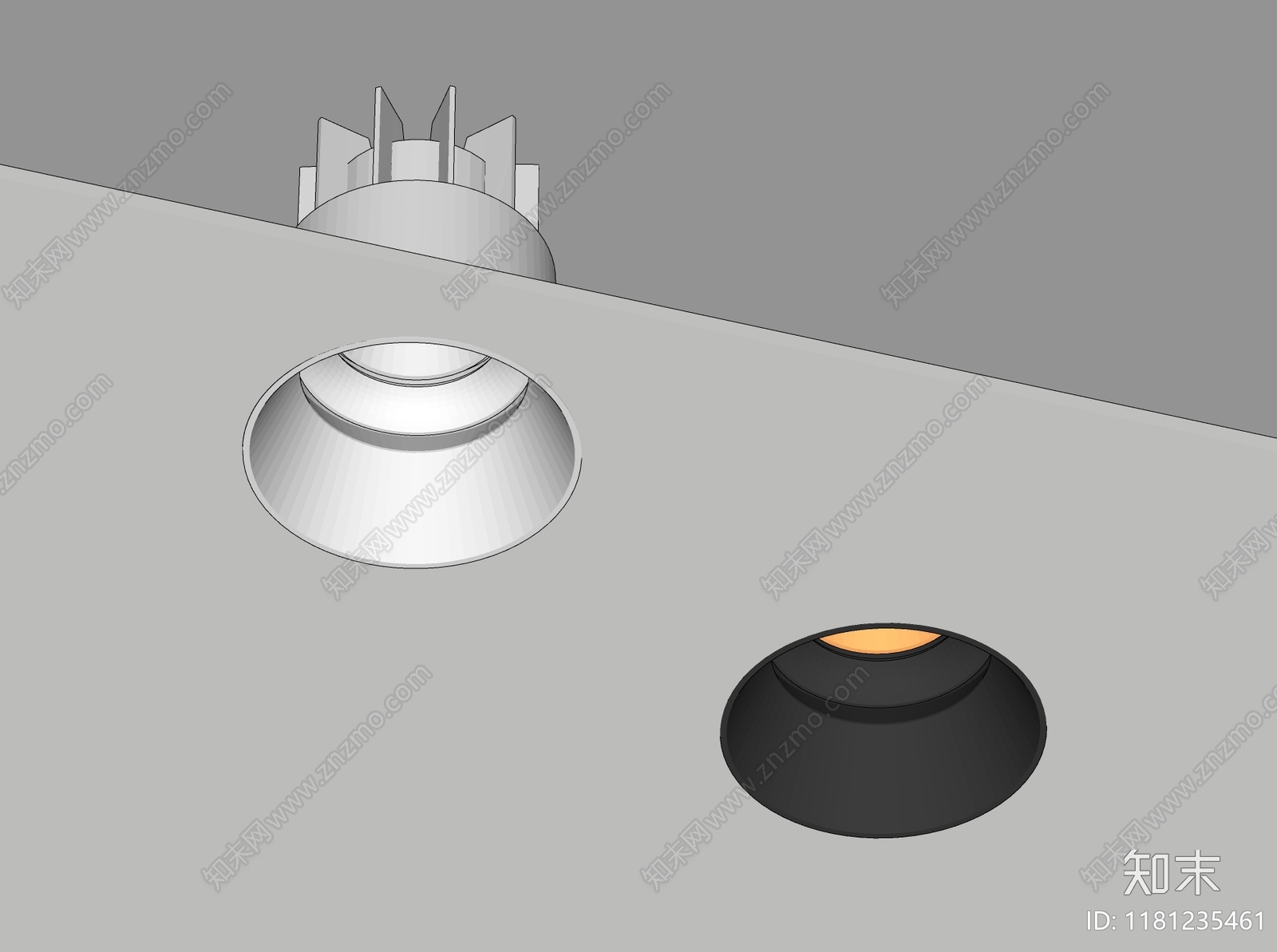现代筒灯射灯SU模型下载【ID:1181235461】
