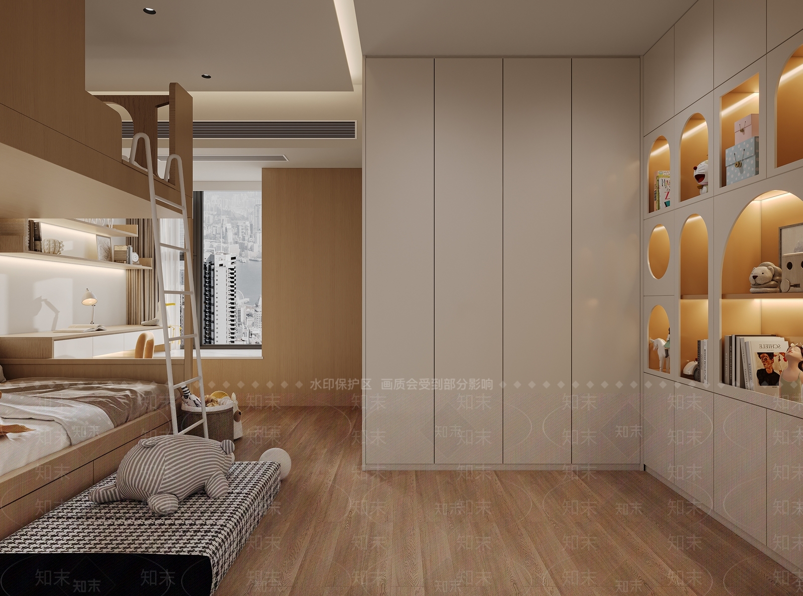 飘窗书房3D模型下载【ID:1227527258】