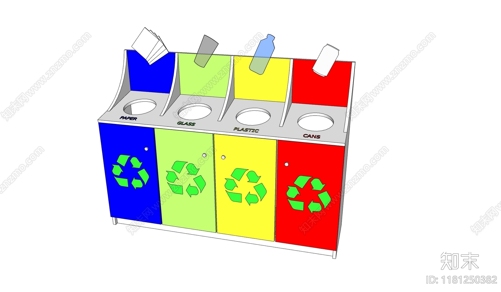 现代垃圾桶SU模型下载【ID:1181250382】