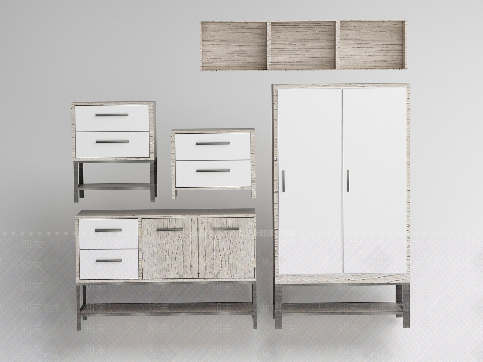 北欧原木其他柜子3D模型下载【ID:1181252066】