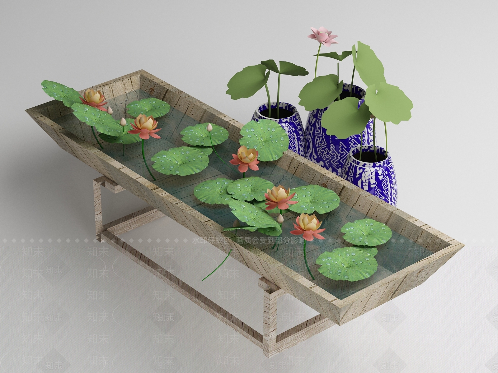 新中式中式摆件组合3D模型下载【ID:1181254659】