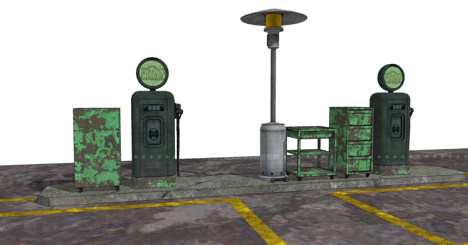 现代新中式美陈3D模型下载【ID:1181256074】