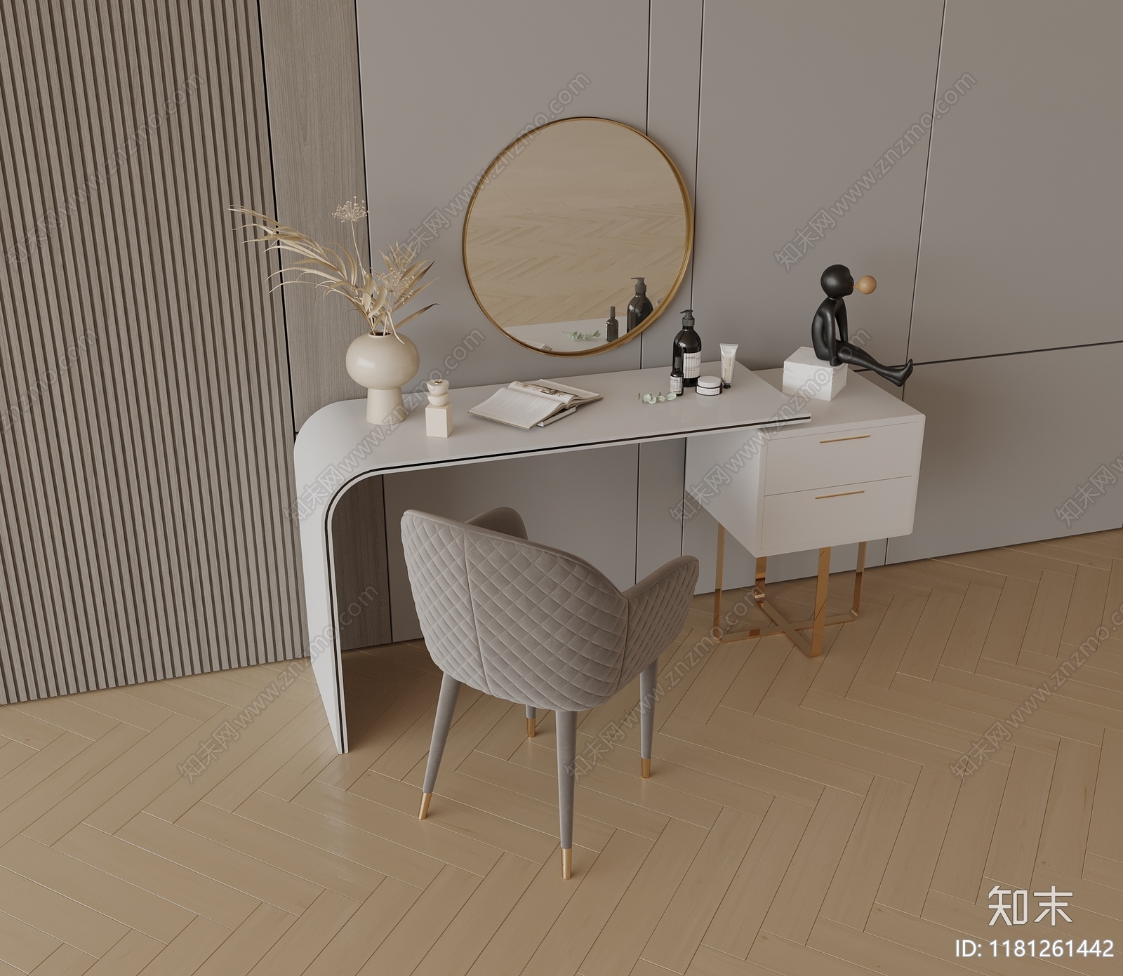 梳妆台3D模型下载【ID:1181261442】