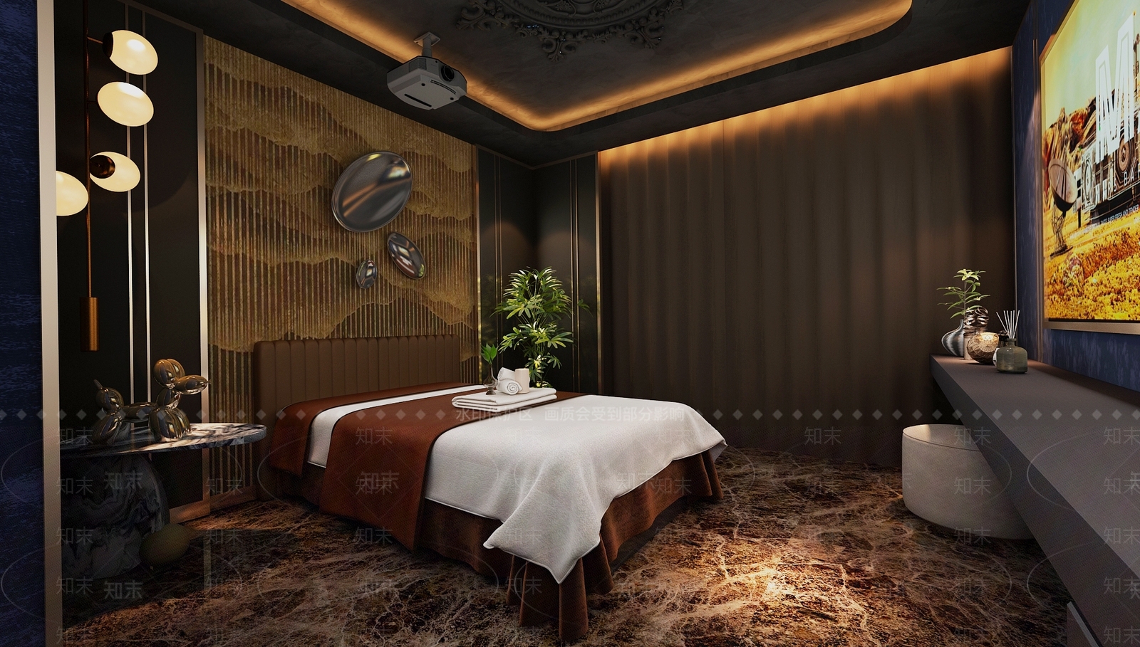 现代足浴店3D模型下载【ID:1181261745】