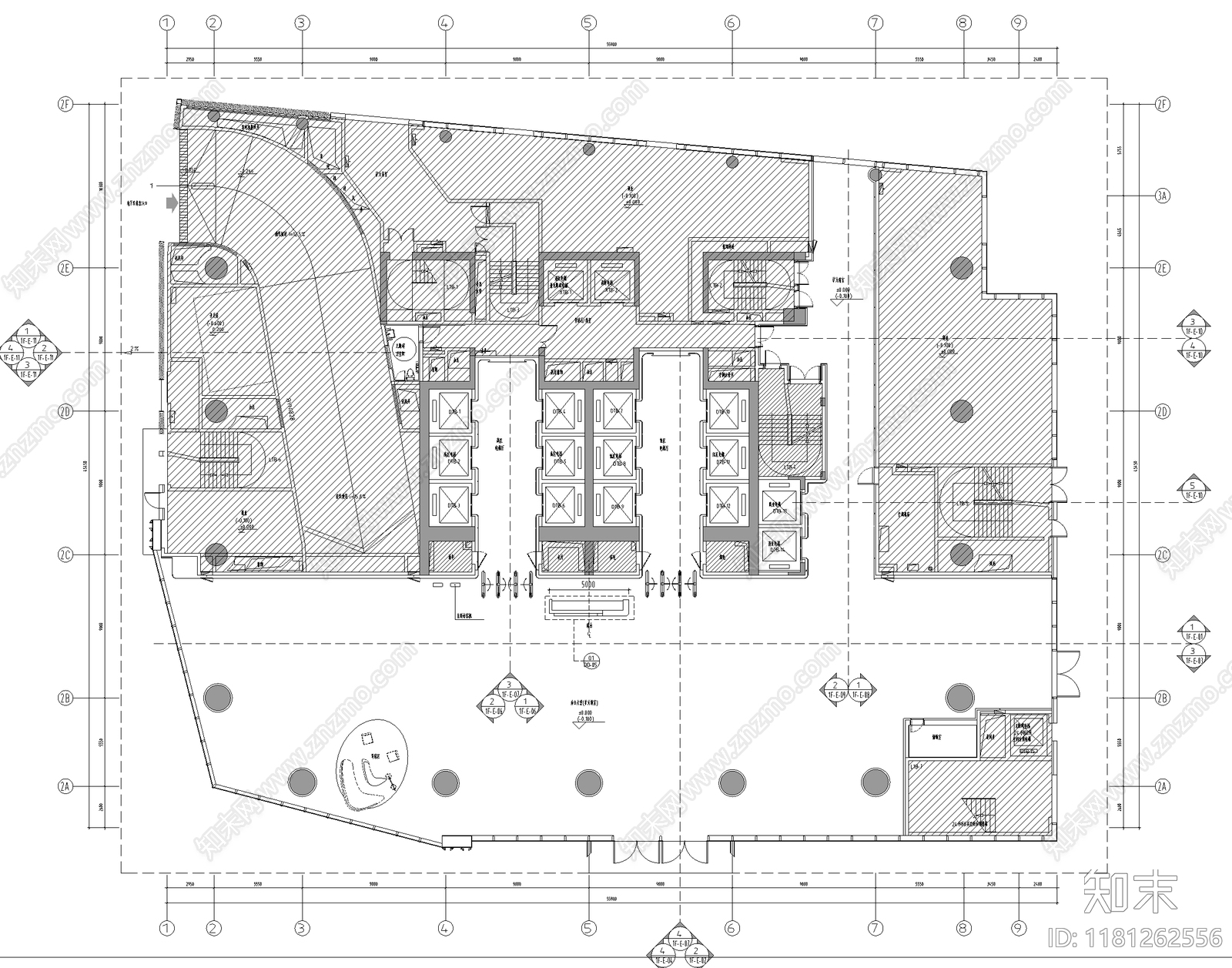 办公大堂cad施工图下载【ID:1181262556】