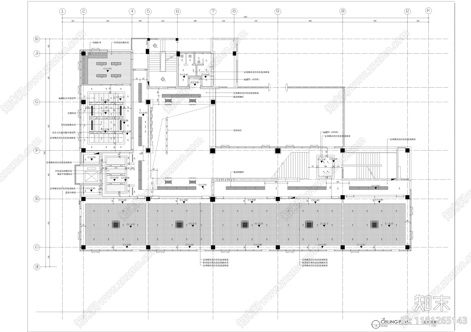 现代整体办公空间cad施工图下载【ID:1181265143】