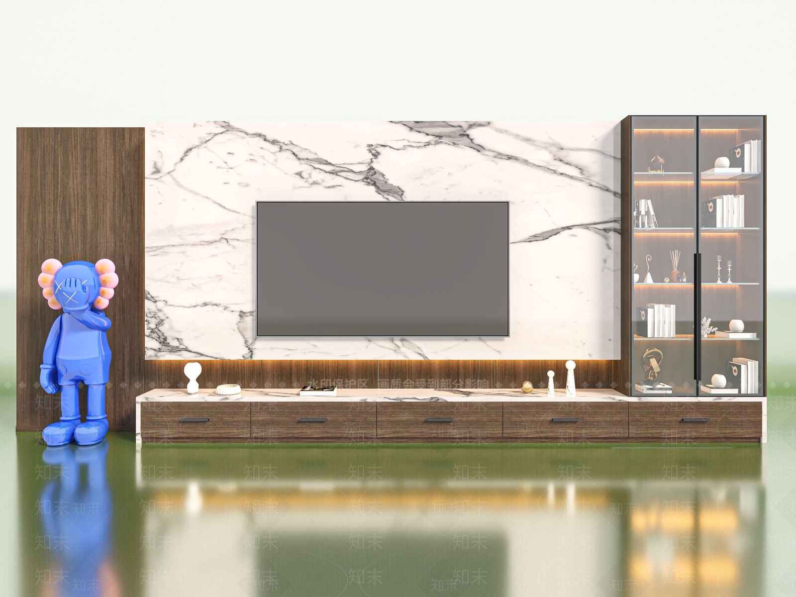 现代电视柜3D模型下载【ID:1181268917】