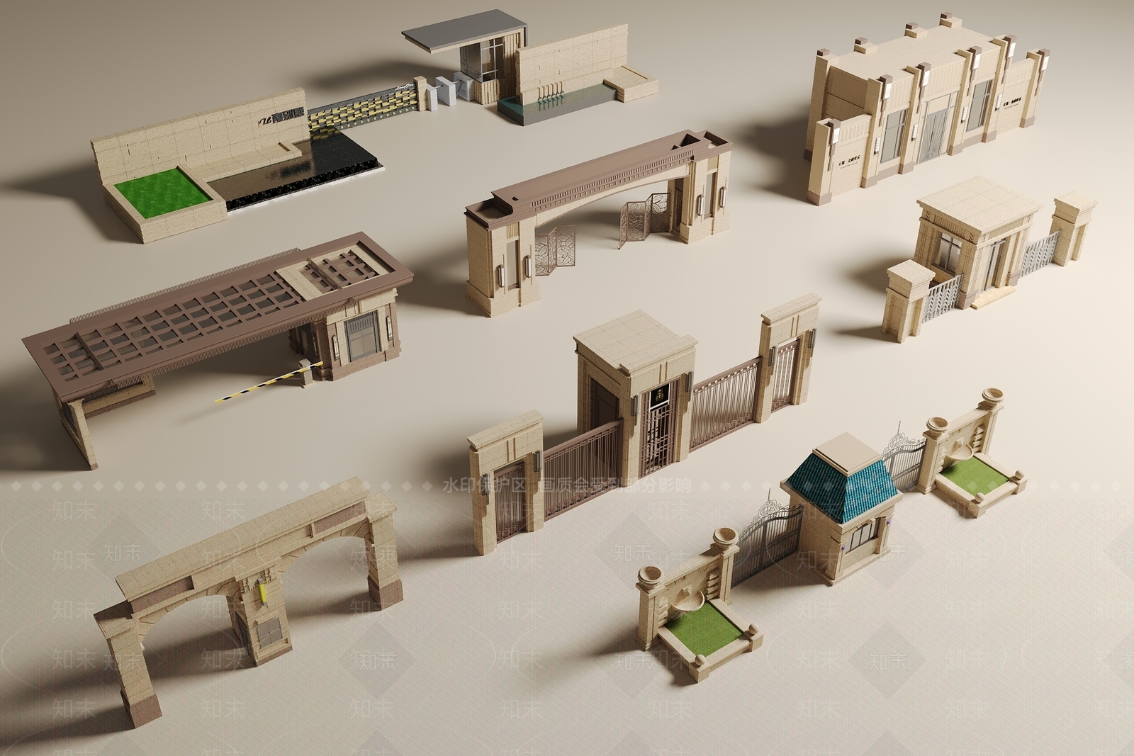 简欧欧式其他建筑外观3D模型下载【ID:1181274171】