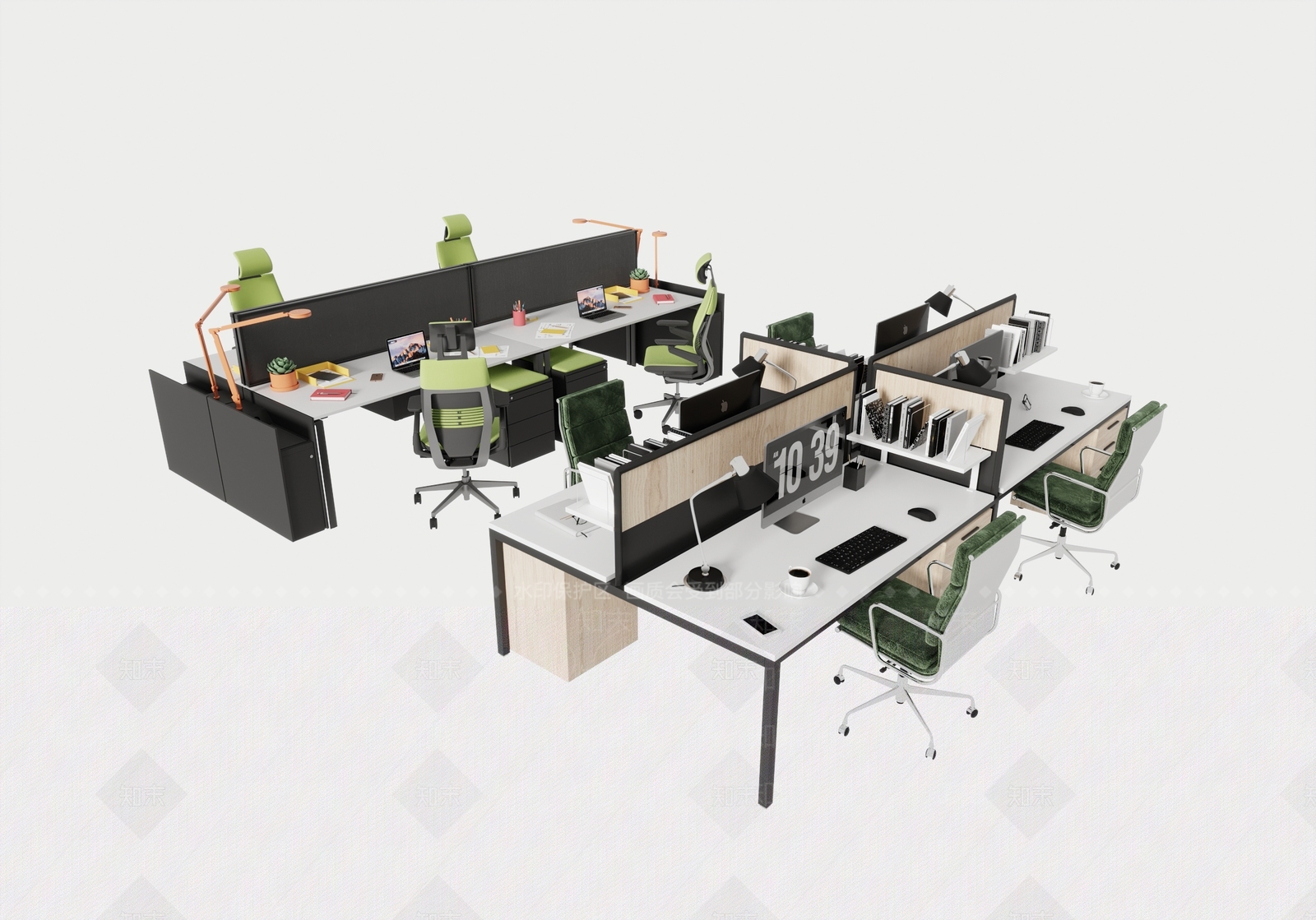 办公桌3D模型下载【ID:1181274417】