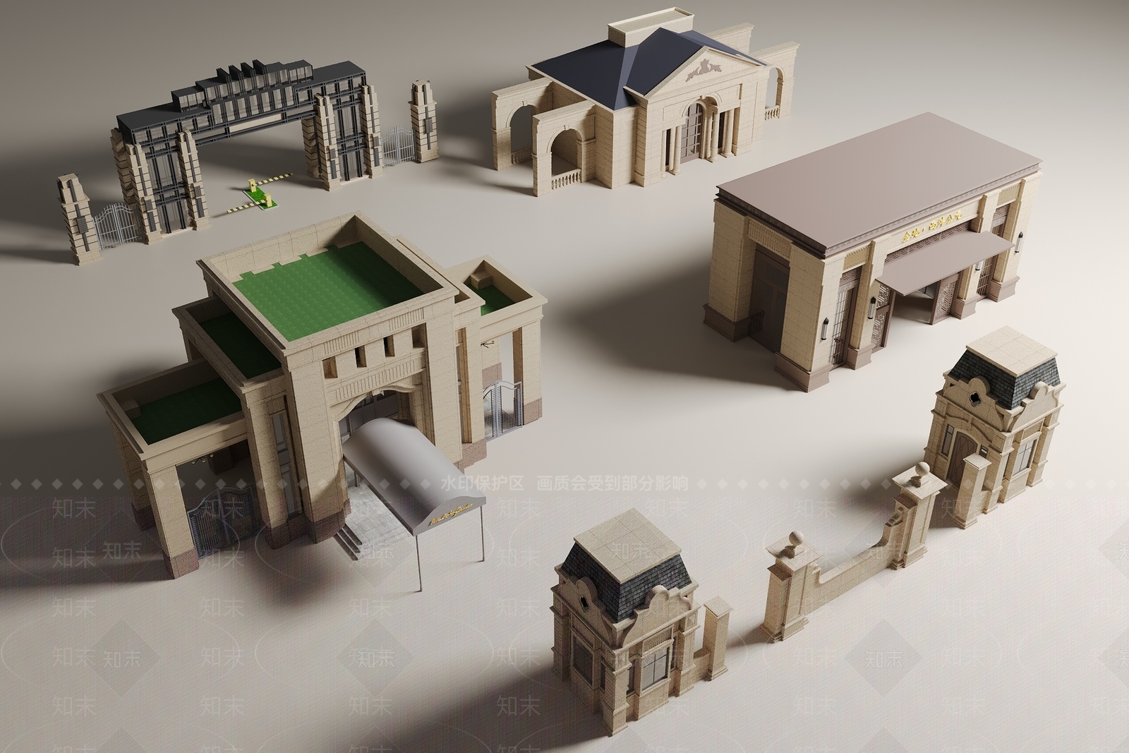 欧式简欧其他建筑外观3D模型下载【ID:1181275066】