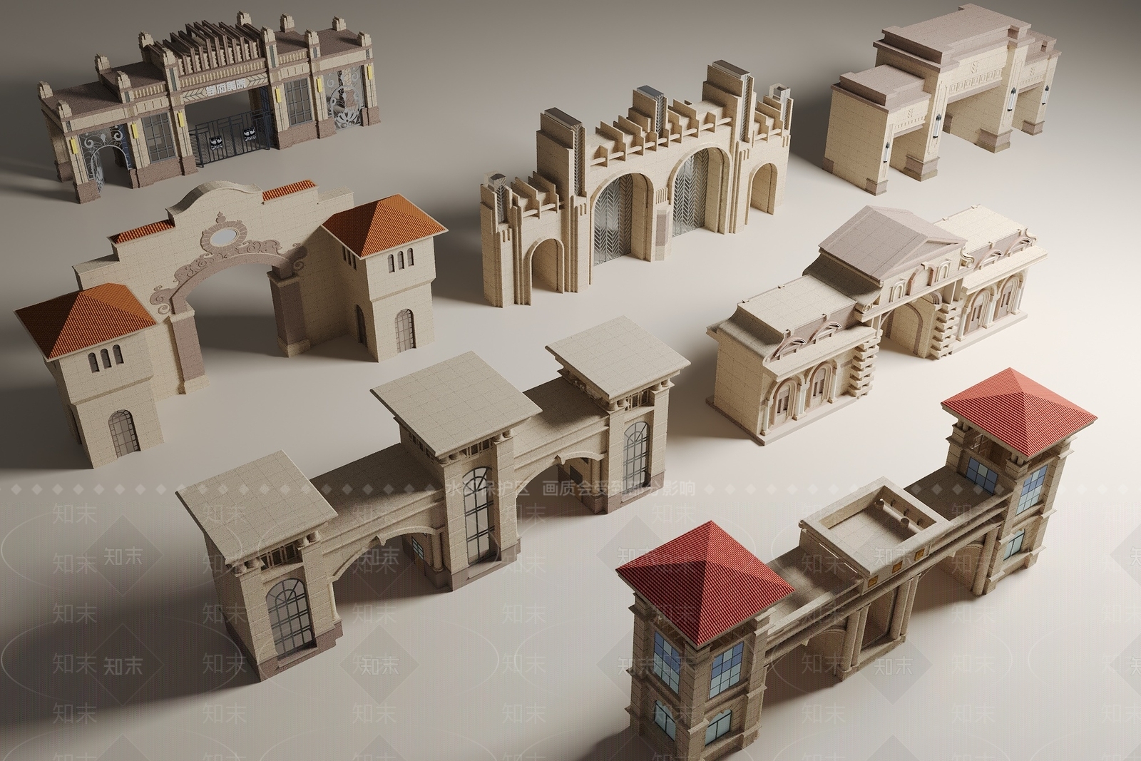 欧式简欧其他建筑外观3D模型下载【ID:1181275436】