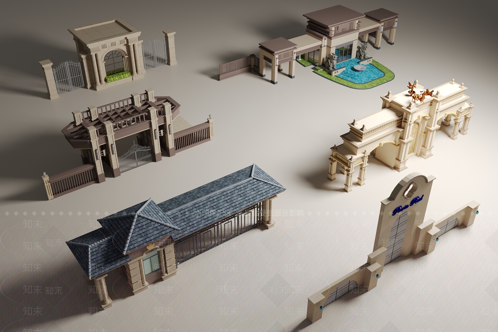 欧式简欧其他建筑外观3D模型下载【ID:1181275805】