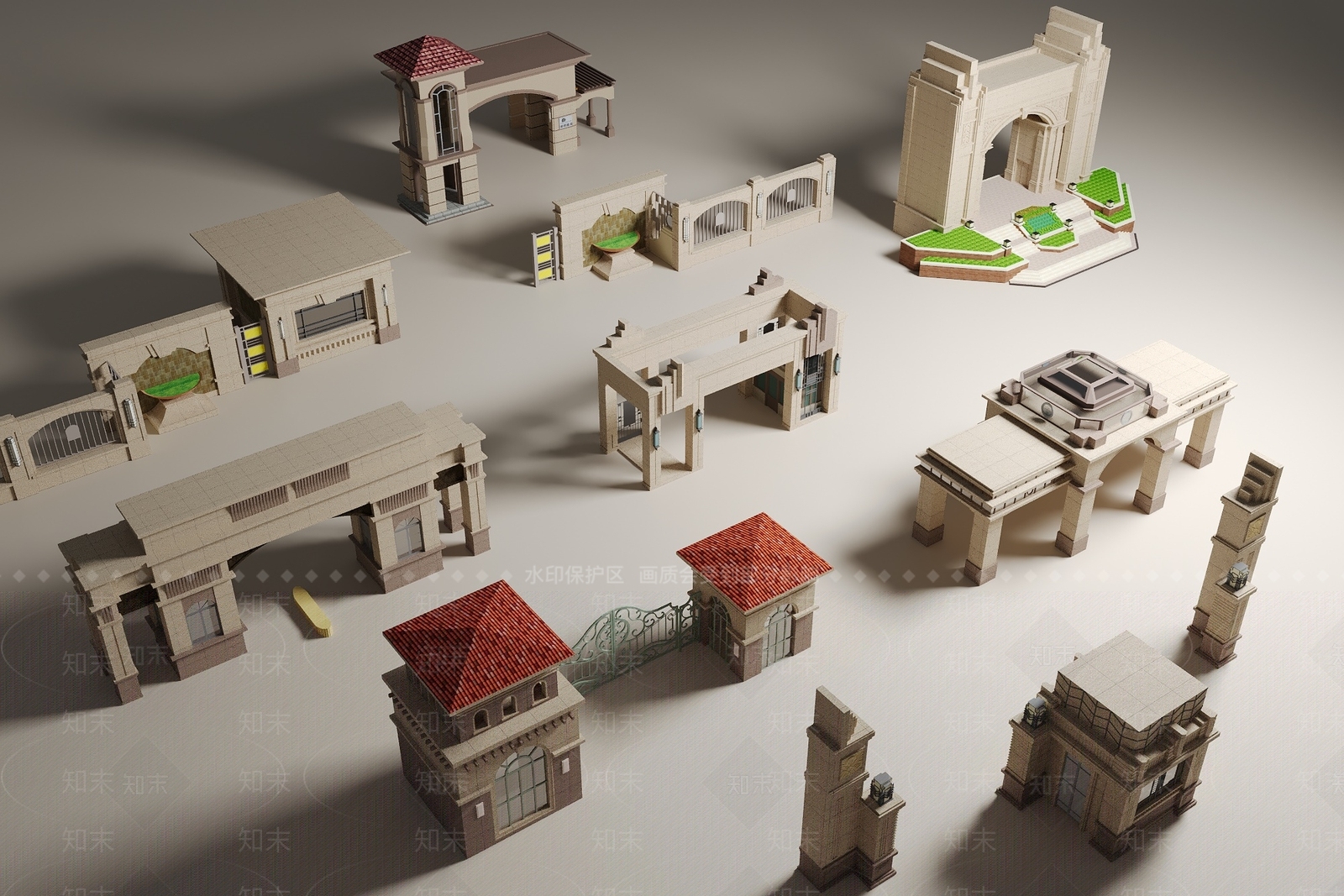 欧式简欧其他建筑外观3D模型下载【ID:1181276061】