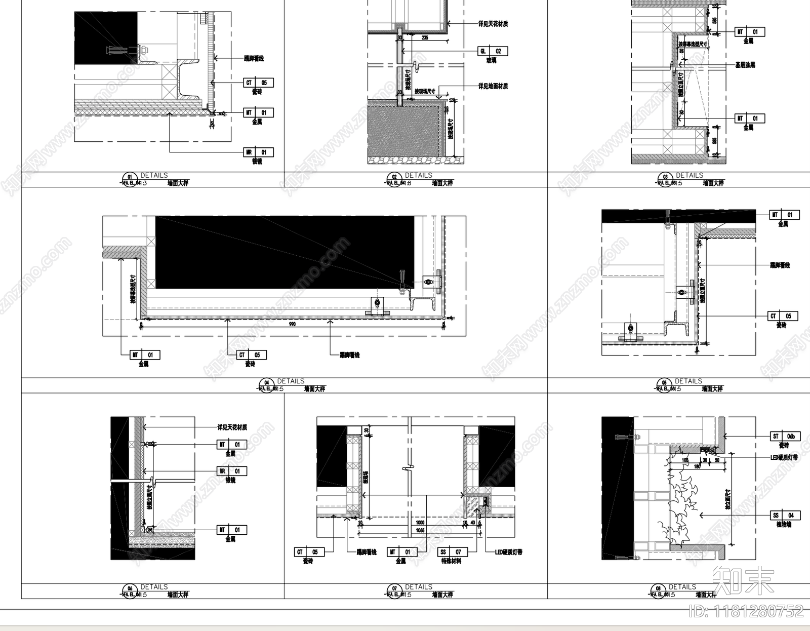 现代会所cad施工图下载【ID:1181280752】