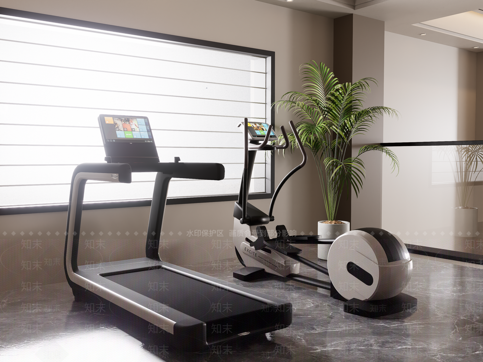 跑步机SU模型下载【ID:1181286870】