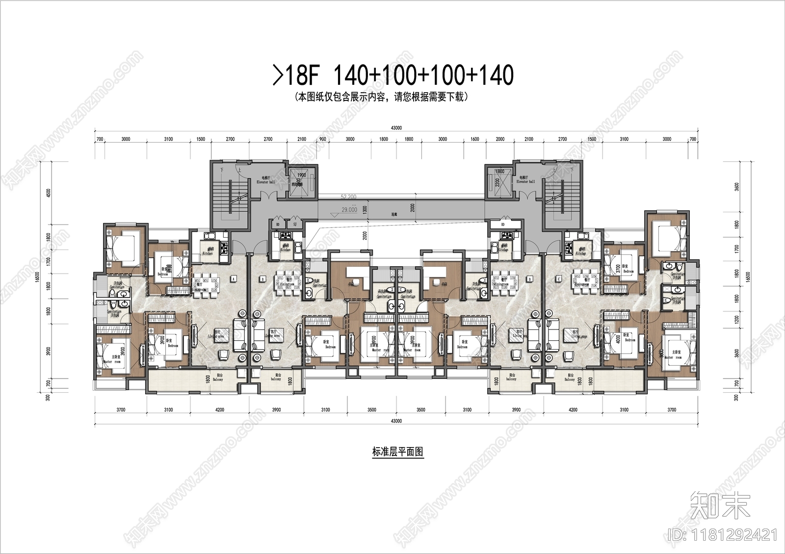 建筑平面图施工图下载【ID:1181292421】