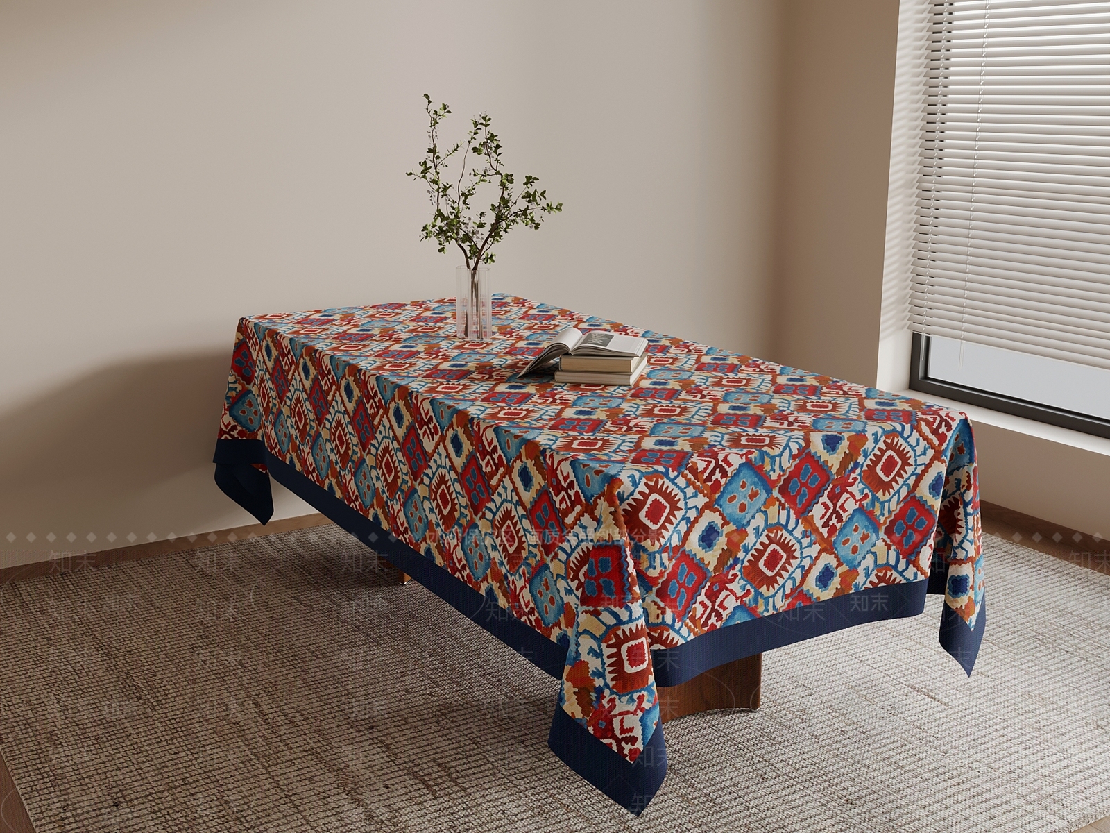 现代桌布3D模型下载【ID:1181297276】