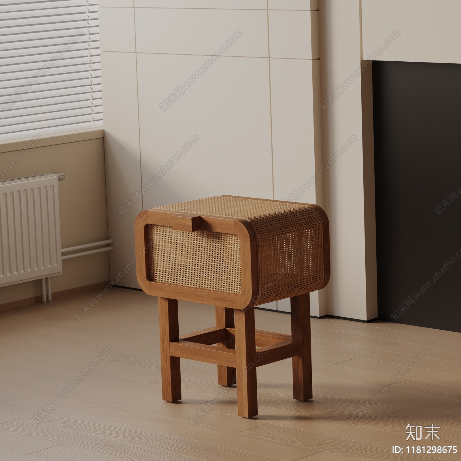 现代床头柜3D模型下载【ID:1181298675】