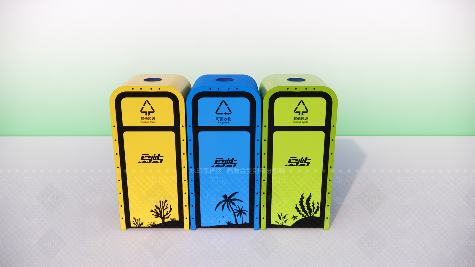 现代极简口袋公园SU模型下载【ID:1181301830】