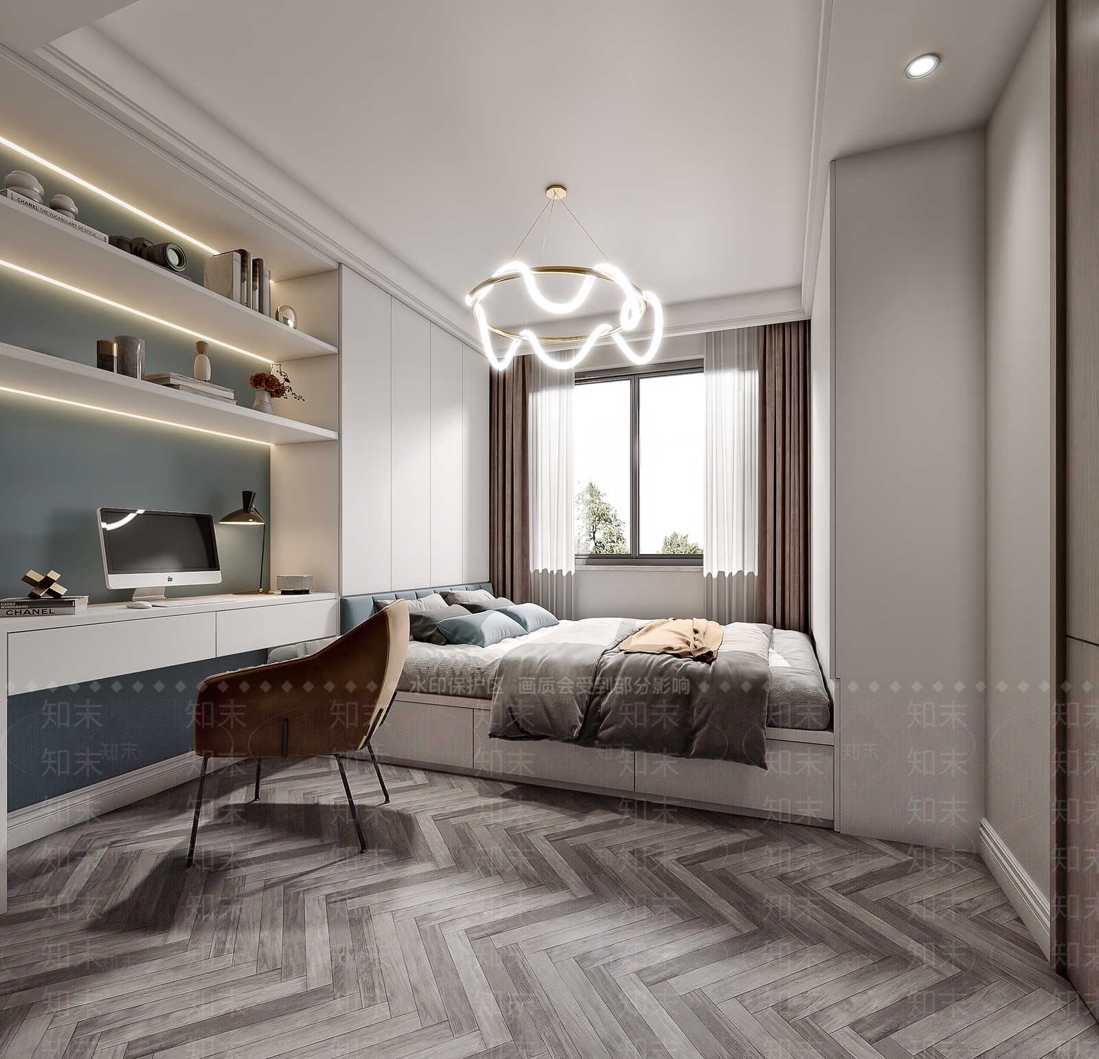 现代家居卧室3D模型下载【ID:1181301709】